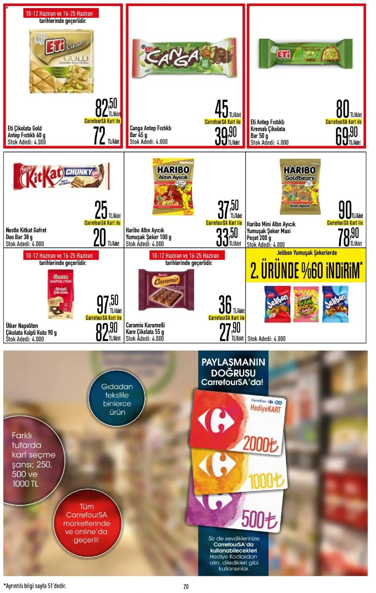 CarrefourSA Katalog - 10.06.2025 tarihinden itibaren geçerlidir | Sayfa: 20 | Ürünler: Kutu, Gofret, Çikolata, Şeker
