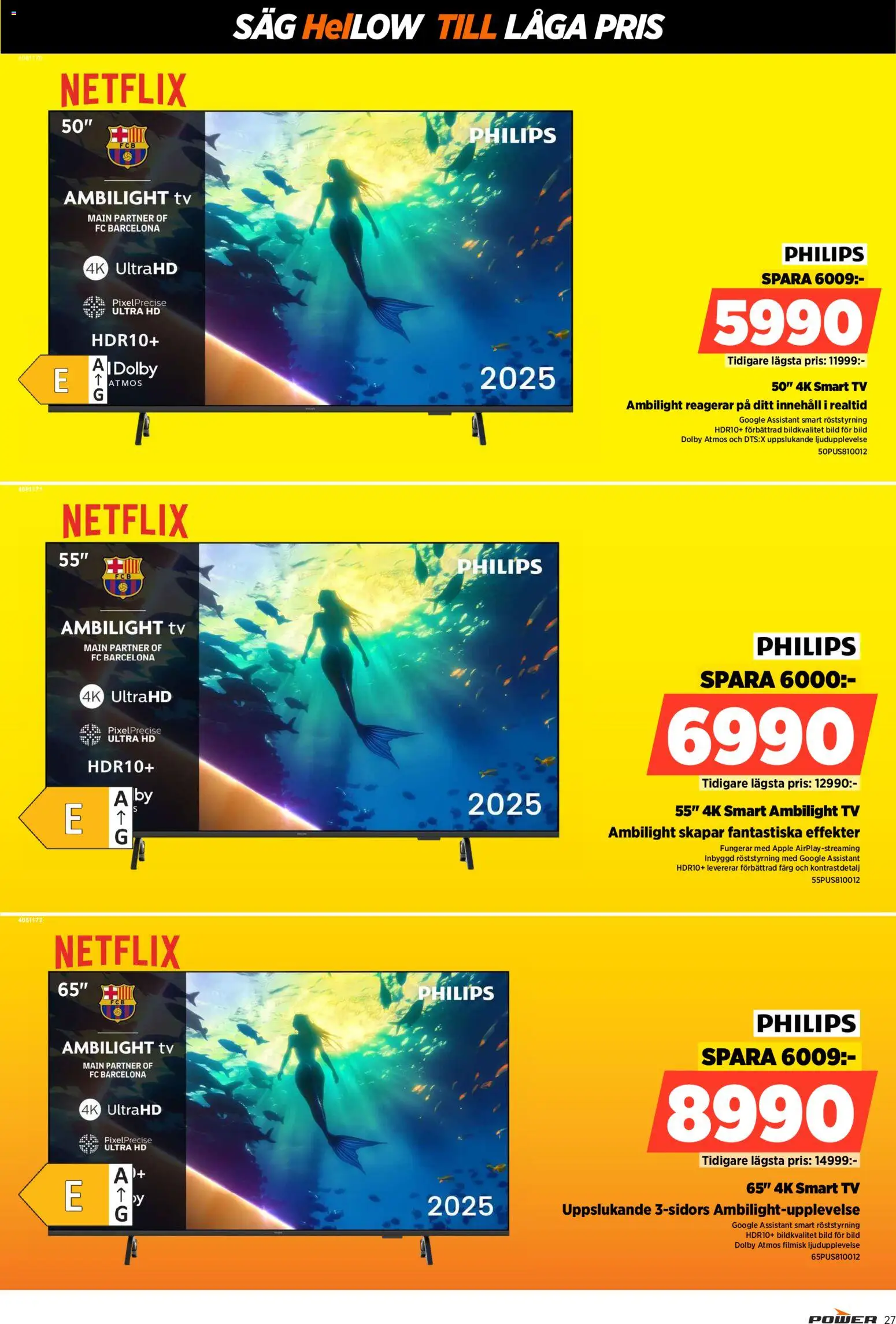 Power reklamblad aktuell från 02.02.2026 | Sida: 27 | Produkter: Såg, Äpple, Smart tv, Tv