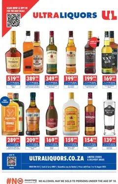 Preview of Ultra Liquors specials valid from 01.08.2025