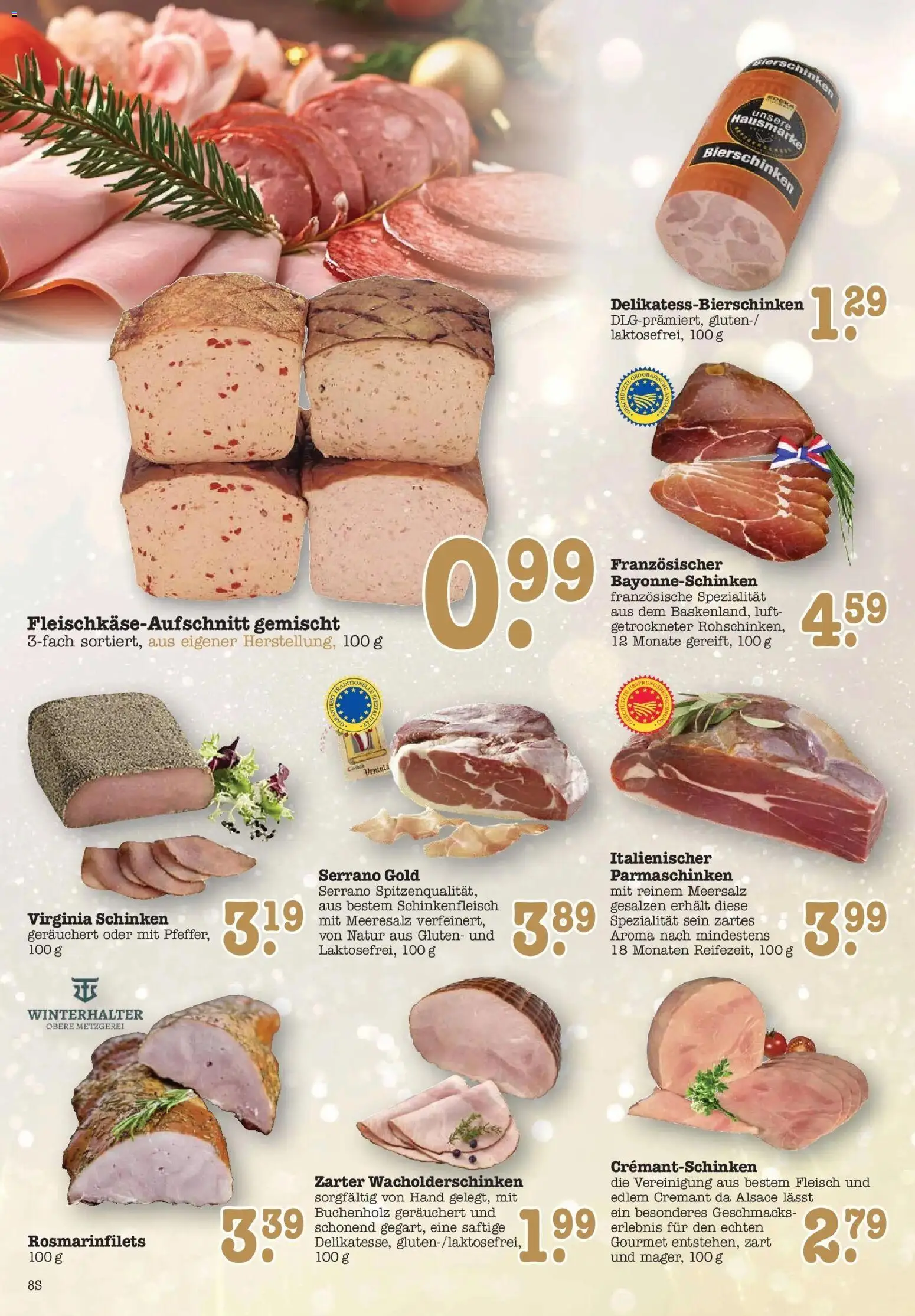 Edeka prospekt Offenbach	 – gültig ab 14.12.2025 | Seite: 8 | Produkte: Schinken, Fleisch