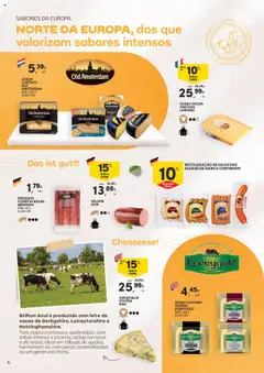 Continente - Charcutaria e Queijos │ válido de 15.07.2025 | Página: 6 | Produtos: Leite, Cheddar, Salame, Presunto