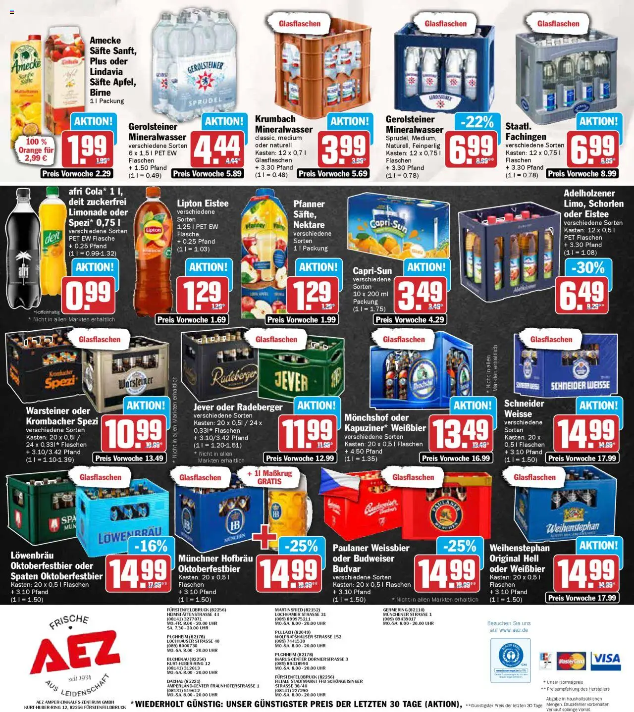 AEZ - Prospekt – gültig ab 08.09.2025 | Seite: 16 | Produkte: Weißbier, Limonade, Warsteiner, Gerolsteiner