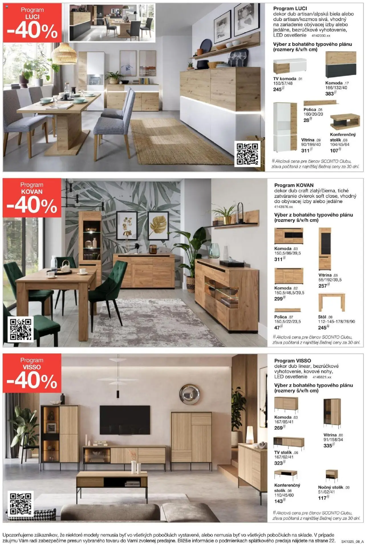 Sconto nábytok leták │ platný od 06.08.2025 | Strana: 8 | Produkty: Tv, Tv stolik, Led osvetlenie, Osvetlenie
