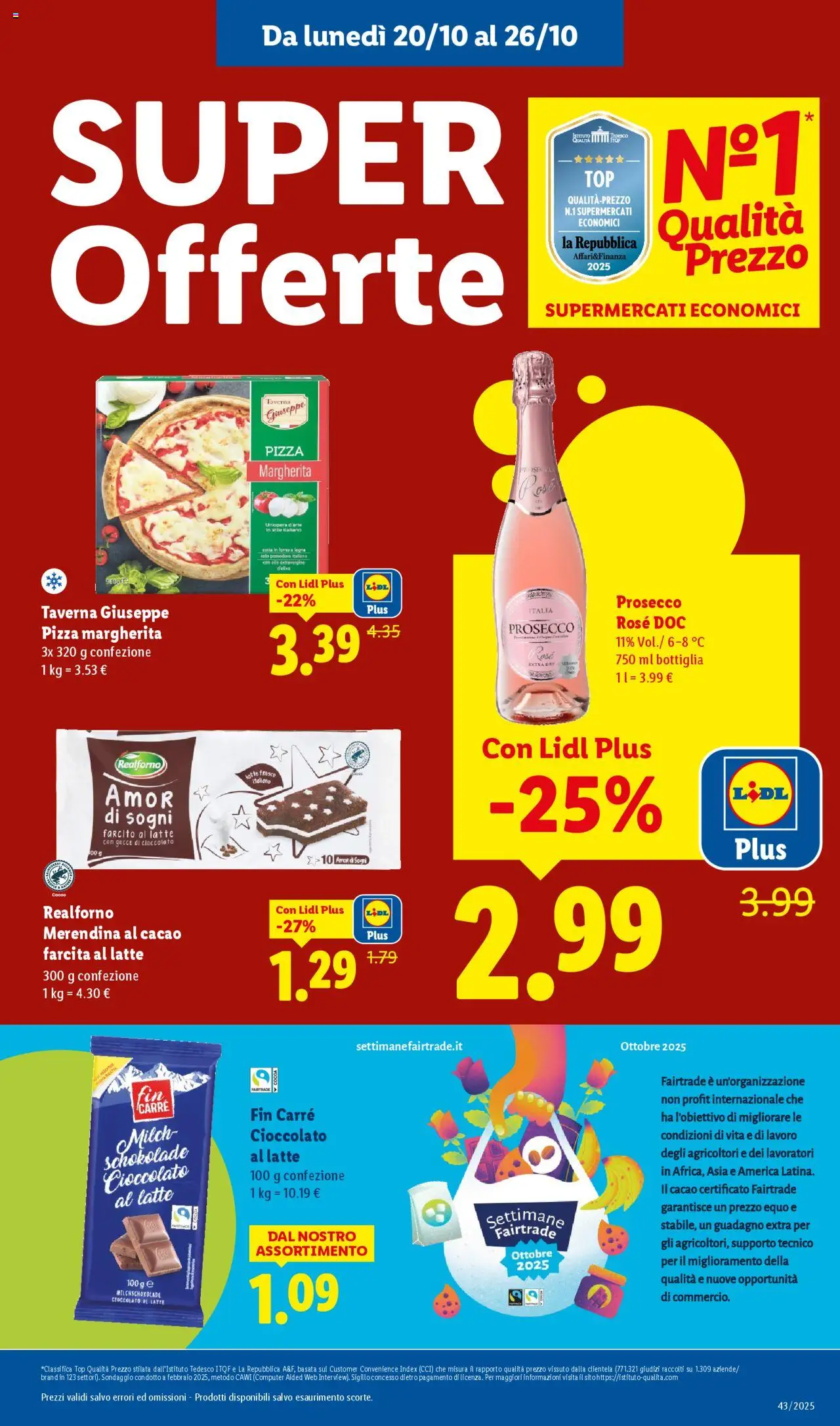 Volantino Lidl del 20.10.2025 | Pagina: 17 | Prodotti: Latte, Top, Cacao, Bottiglia