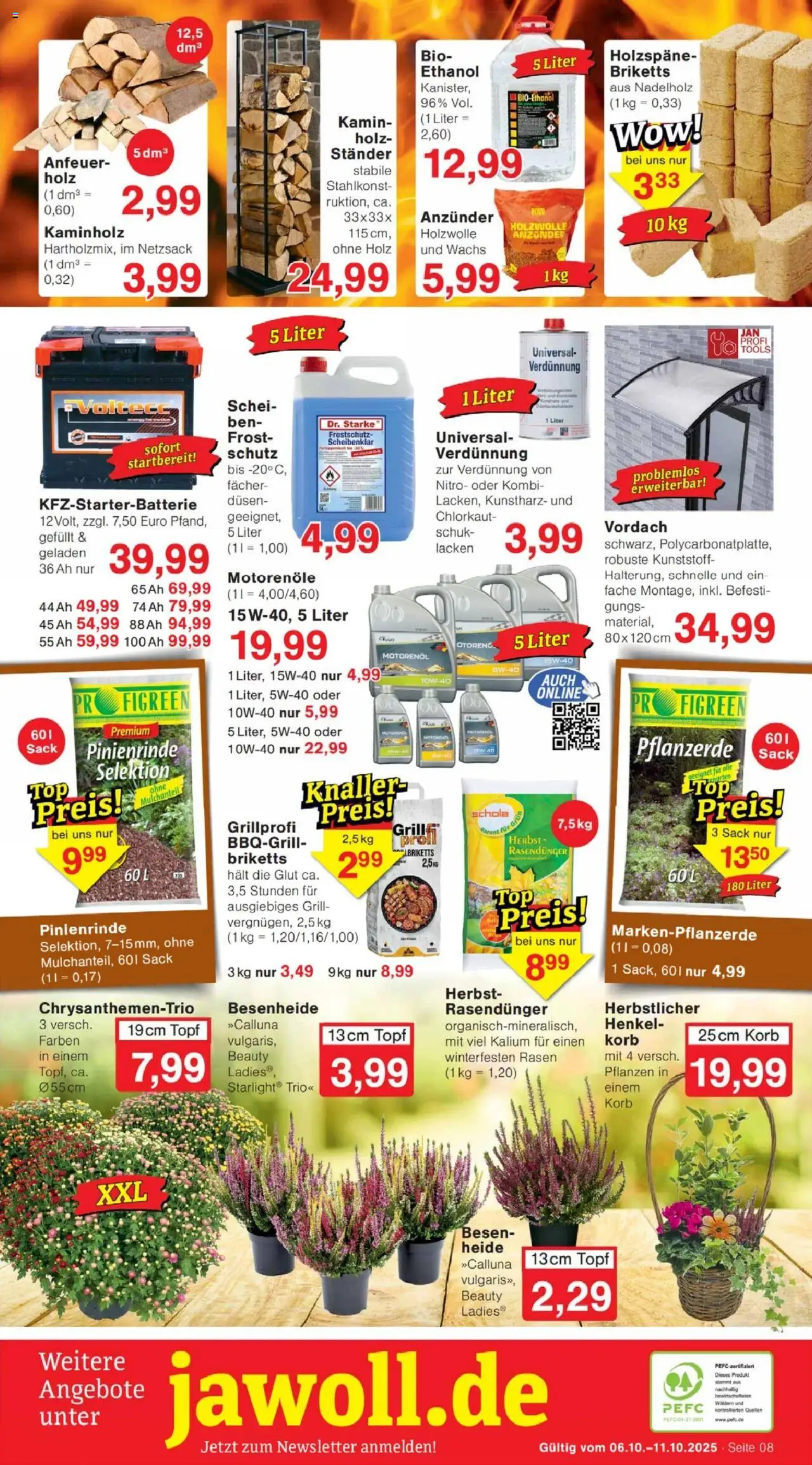 Jawoll Prospekt – gültig ab 06.10.2025 | Seite: 12 | Produkte: Pflanzerde, Grill, Kamin, Korb