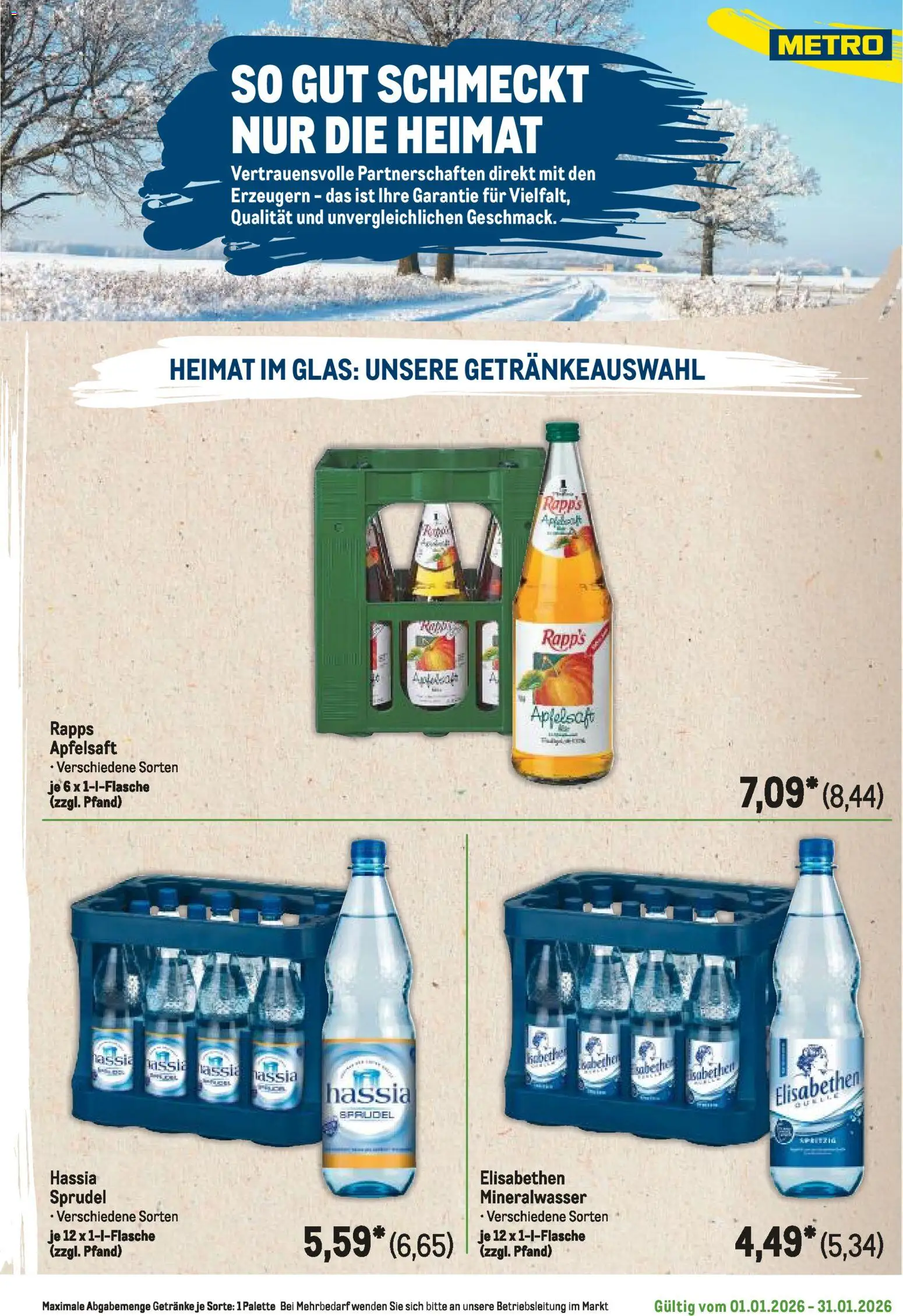 Metro  Regionaler Flyer – gültig ab 01.01.2026 | Seite: 53 | Produkte: Apfelsaft, Mineralwasser