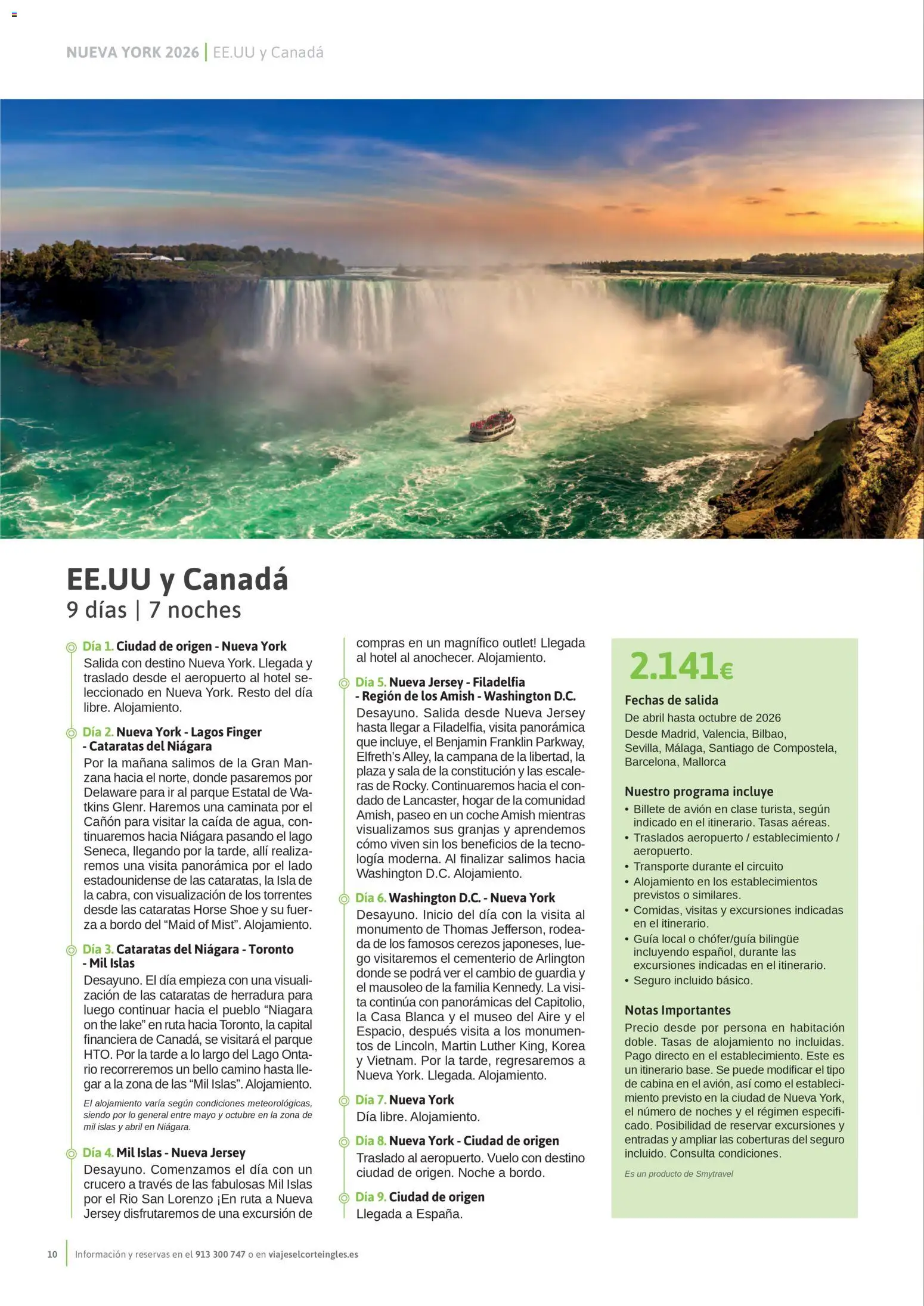 Viajes El Corte Inglés Nueva York │ válido desde el 14.01.2026 | Página: 10 | Productos: General