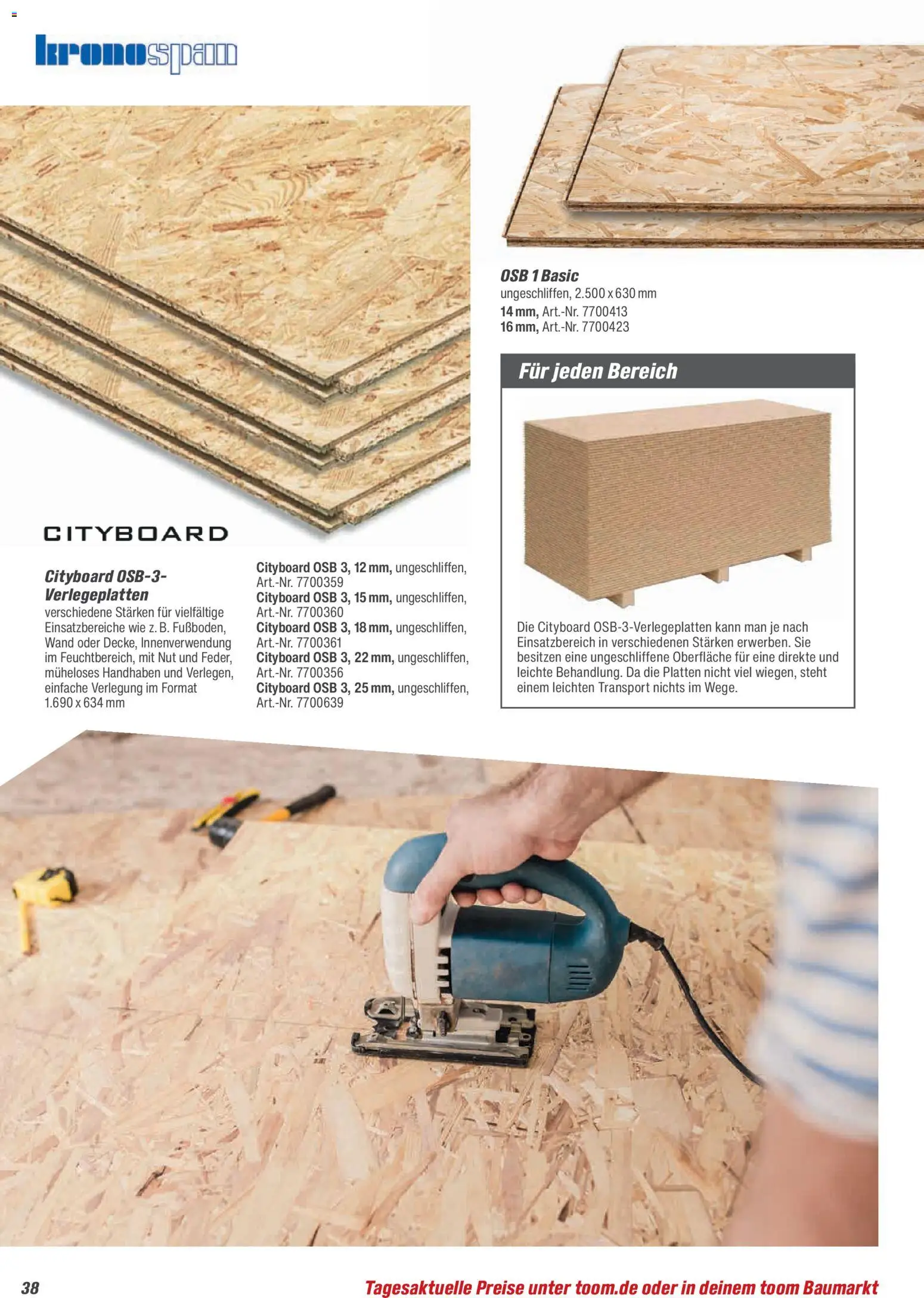 Toom Baumarkt Baustoffe & Bauelemente 2026 – gültig ab 20.02.2026 | Seite: 38