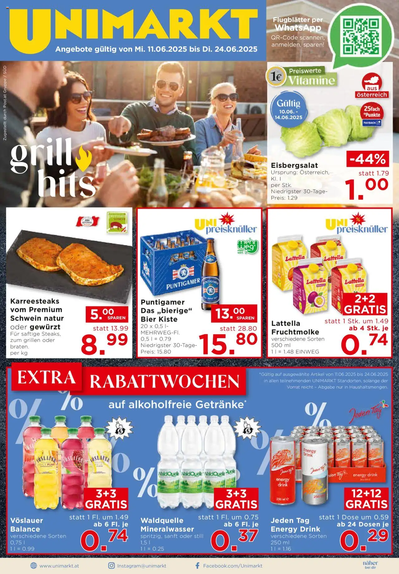 Unimarkt Flugblatt gültig ab 11.06.2025 | Seite: 1 | Produkte: Bier