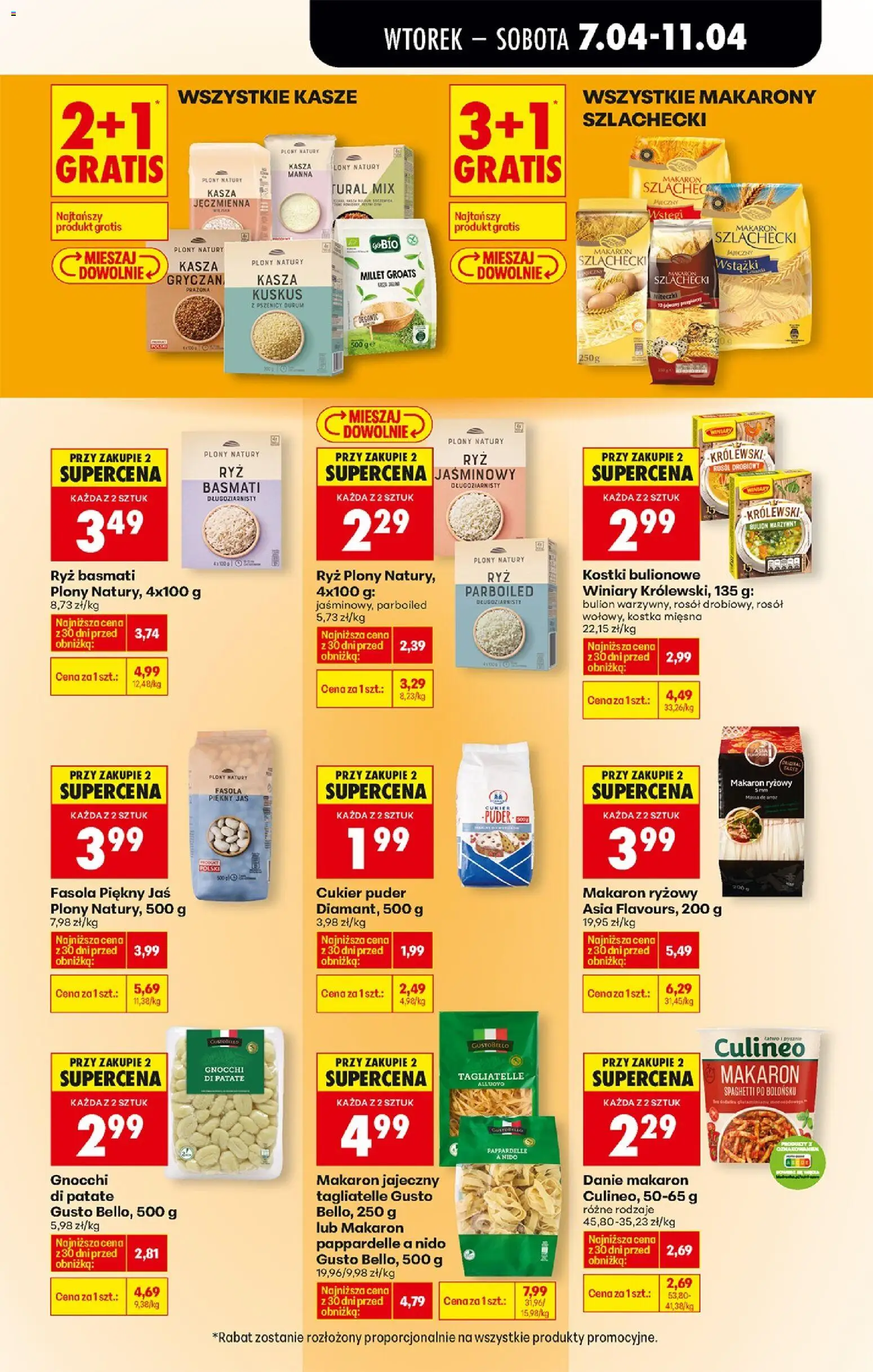 Biedronka gazetka od wtorku od 07.04.2026 | Strona: 47 | Produkty: Kasza, Bulion warzywny, Puder, Makarony
