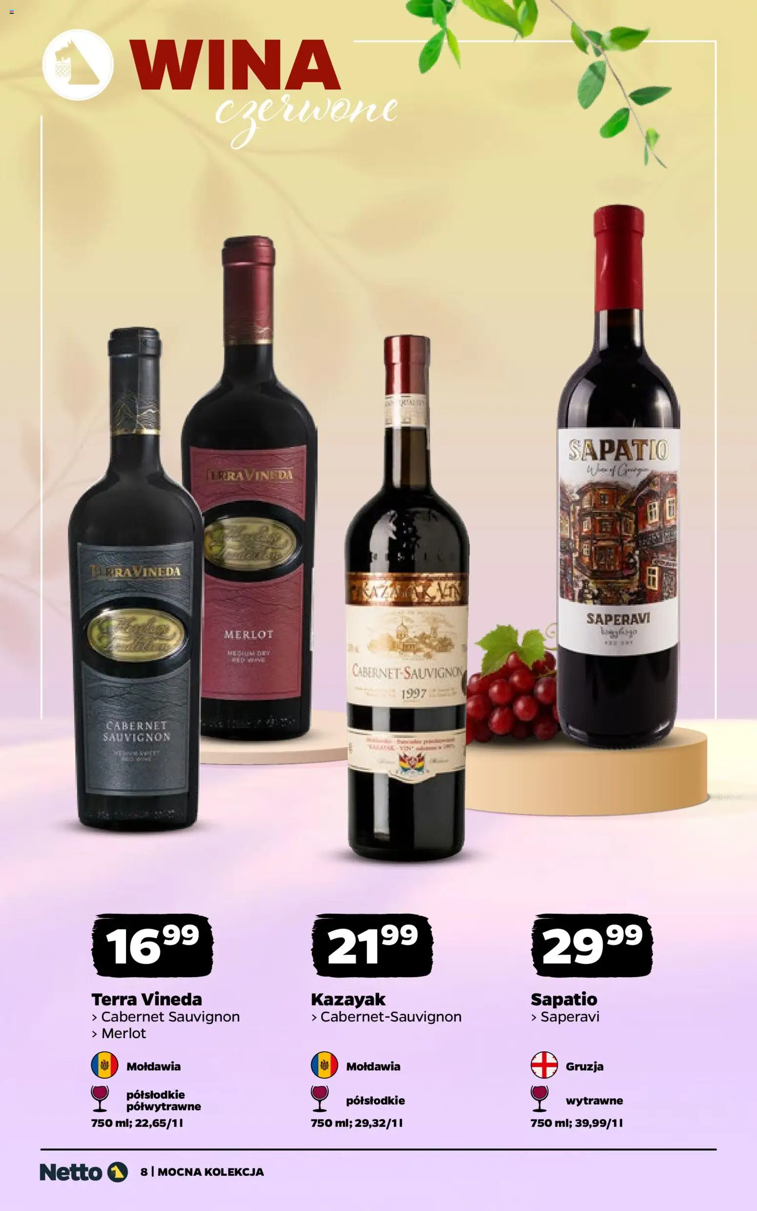 Netto gazetka - Wina od 16.03.2026 | Strona: 8 | Produkty: Merlot