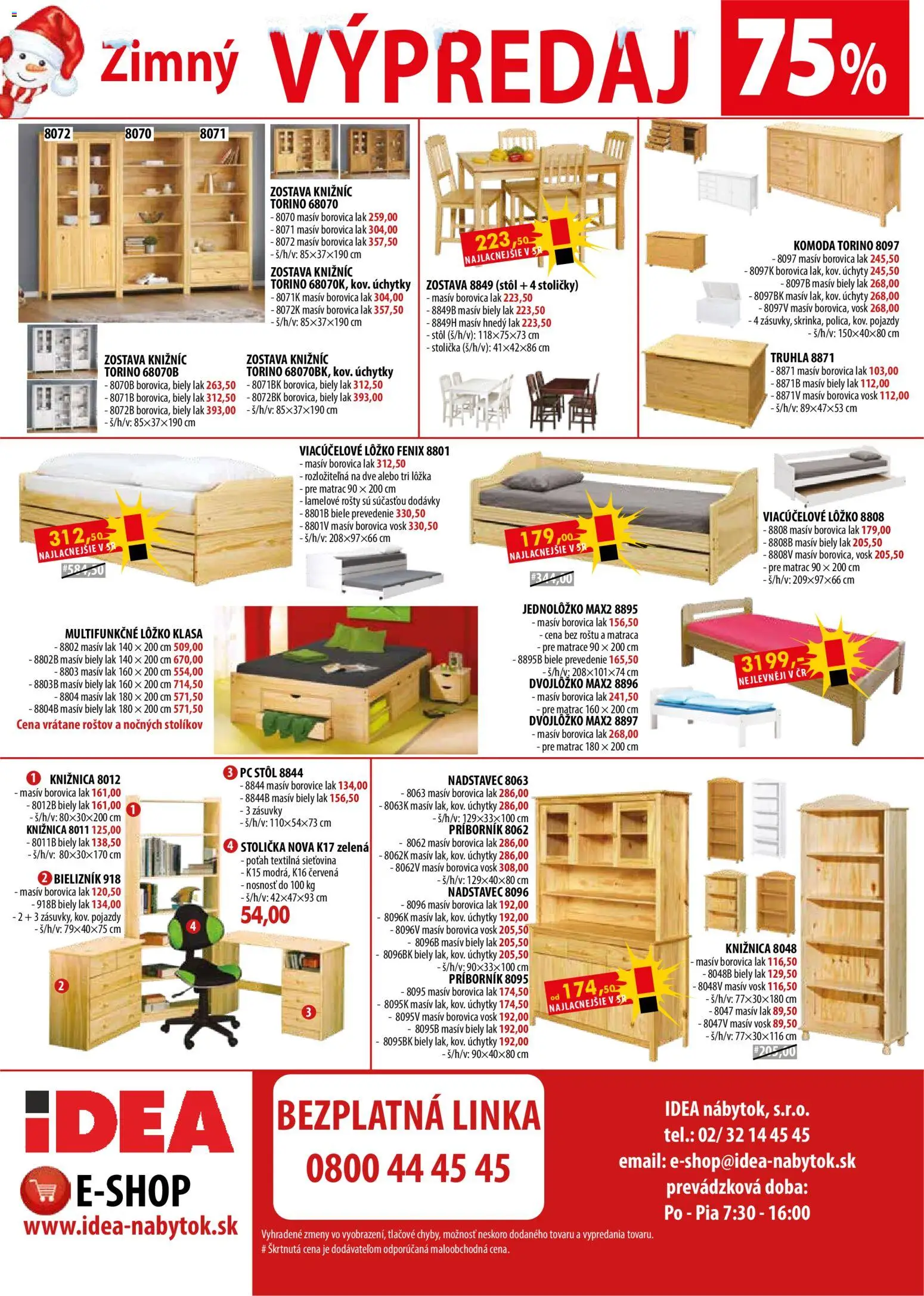 Nové IDEA nábytok akcie – leták je platný od 01.01.2026 | Strana: 4 | Produkty: Matrace, Matrac, Stoličky, Stôl