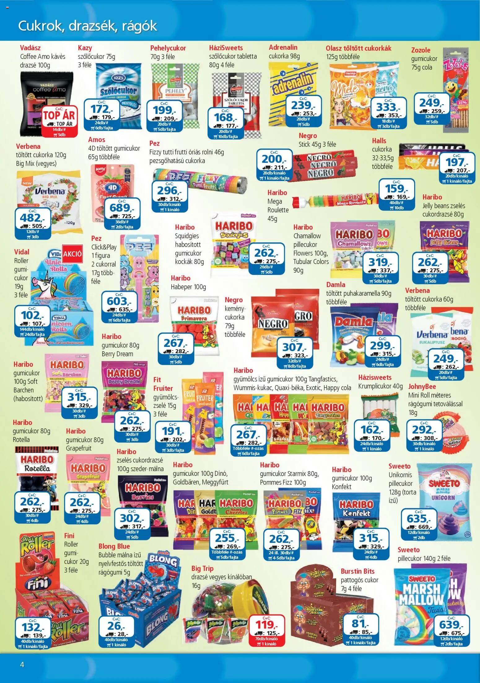 ÁRKLUB akciós ujság - amely érvényes a következő dátumtól: 01.02.2026 | Oldal: 4 | Termékek: Roller, Drazsé, Miele, Pehely