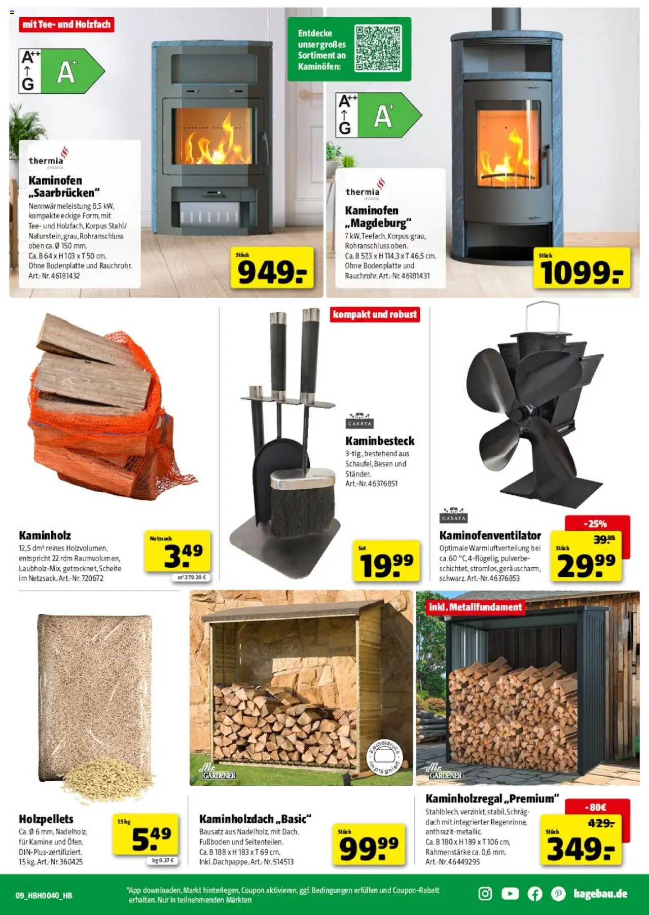 Hagebau Prospekt Nürtingen – gültig ab 27.09.2025 | Seite: 13 | Produkte: Kaminofen, Tee