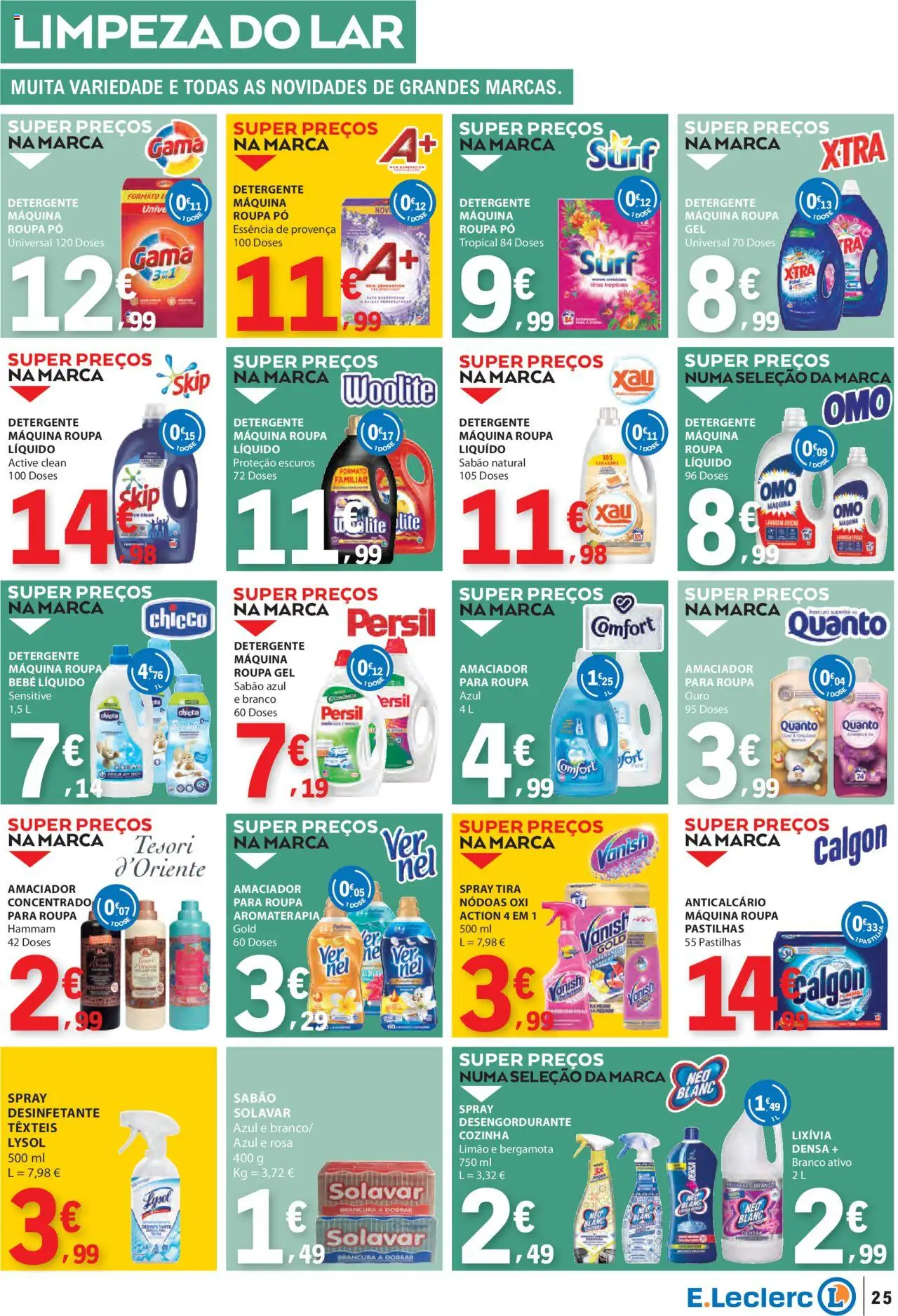 E.Leclerc folheto │ válido de 18.09.2025 | Página: 25 | Produtos: Pó, Sabão, Detergente, Persil
