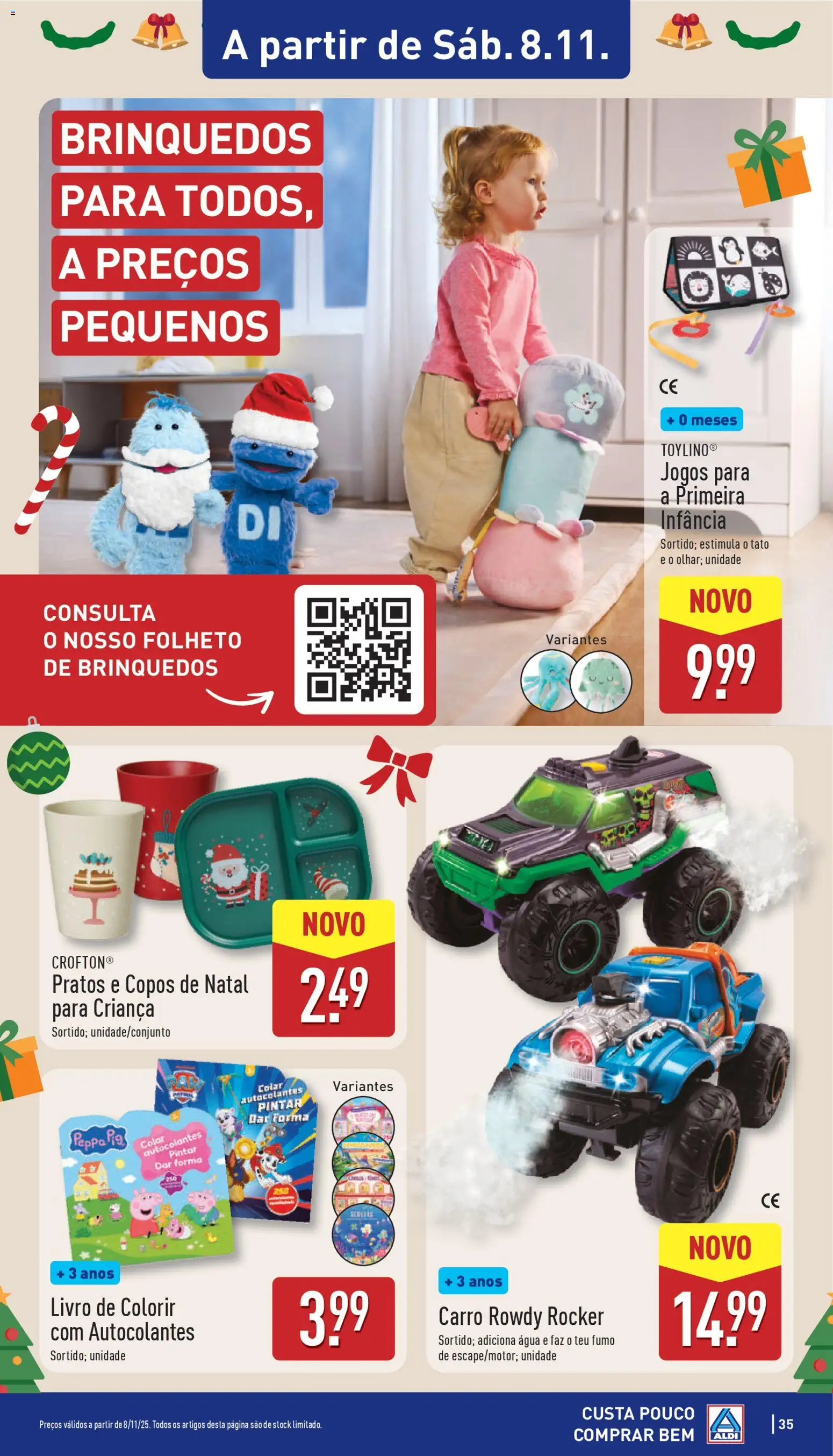 Aldi folheto │ válido de 03.11.2025 | Página: 35 | Produtos: Agua, Copos, Jogos, Colar