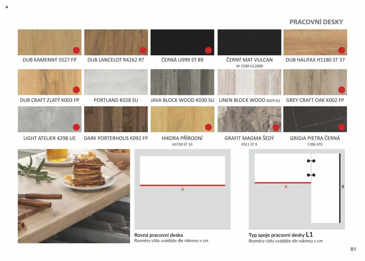 Jamall nábytek katalog - Kuchyně od 17.04.2025 | Strana: 81 | Produkty: Pracovní deska, Desky