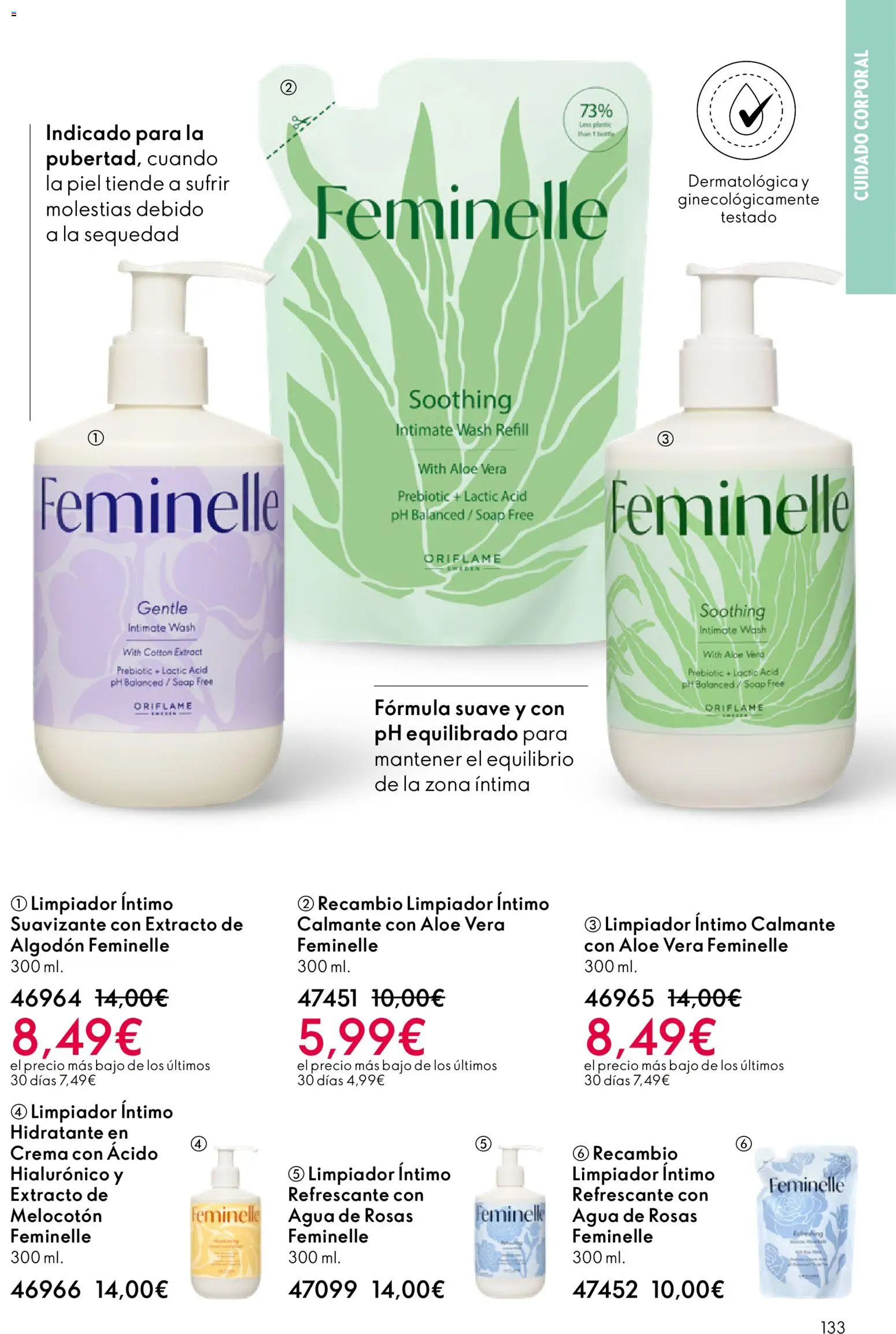 Oriflame - Catálogo Campaña 2 │ válido desde el 28.01.2026 | Página: 133 | Productos: Crema, Suavizante, Limpiador íntimo