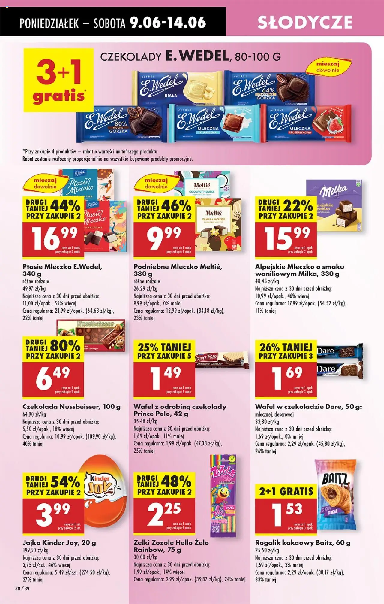 Biedronka gazetka od 09.06.2025 | Strona: 42 | Produkty: Słodycze, Milka, Żelki, Czekolada