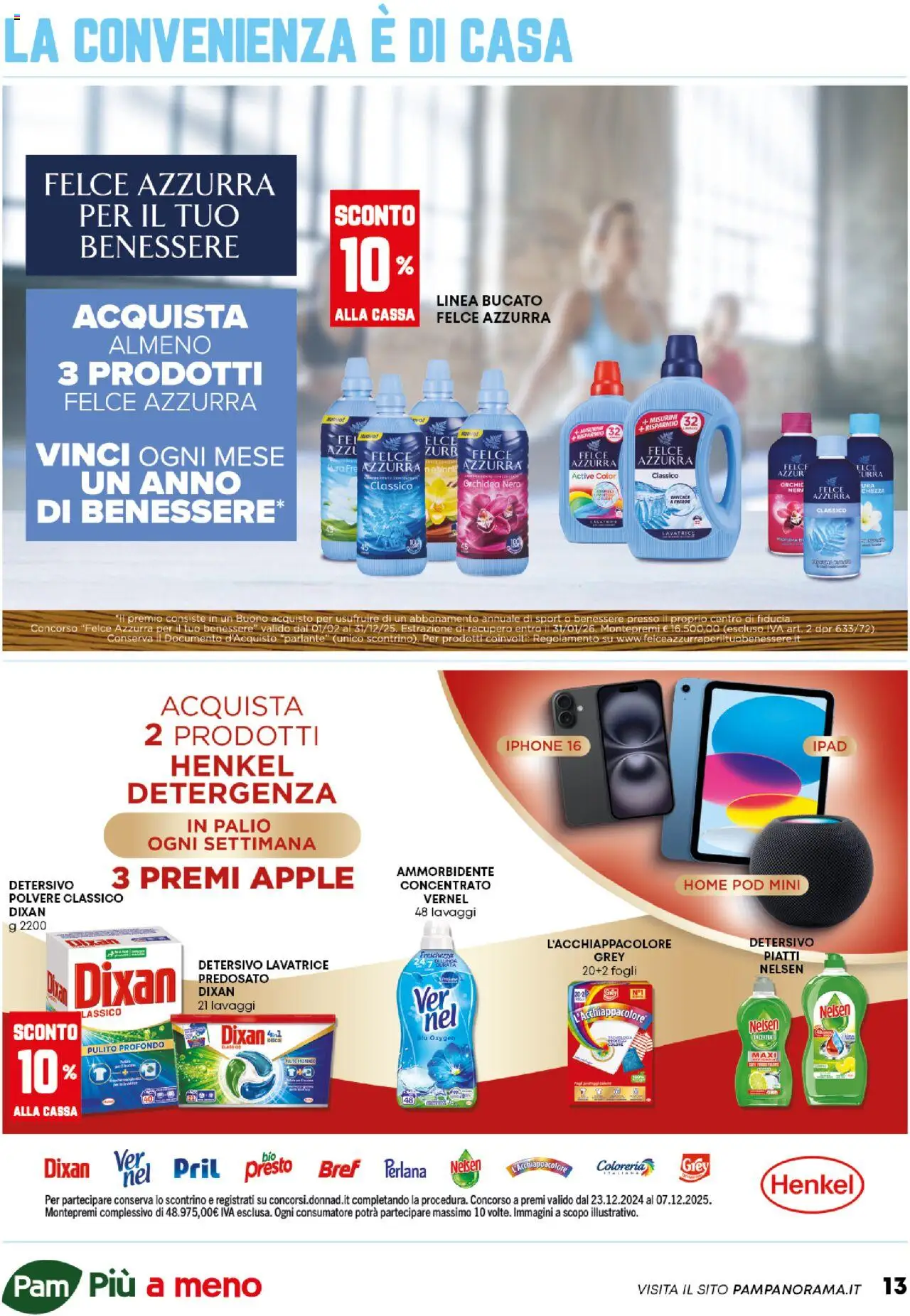 Volantino PAM del 21.08.2025 | Pagina: 13 | Prodotti: Iphone, Ammorbidente, Orchidea, Ipad