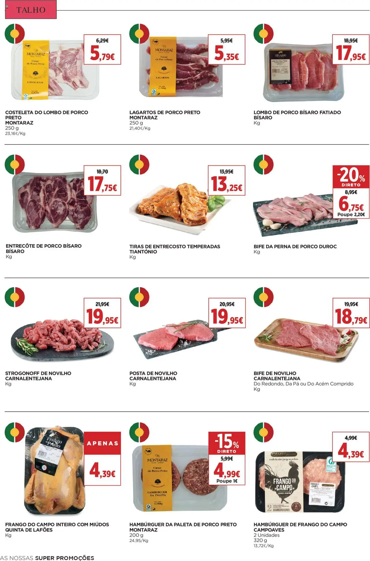 El Corte Ingles folheto │ válido de 08.08.2025 | Página: 20 | Produtos: Frango, Lagartos de porco, Carne de porco, Carne