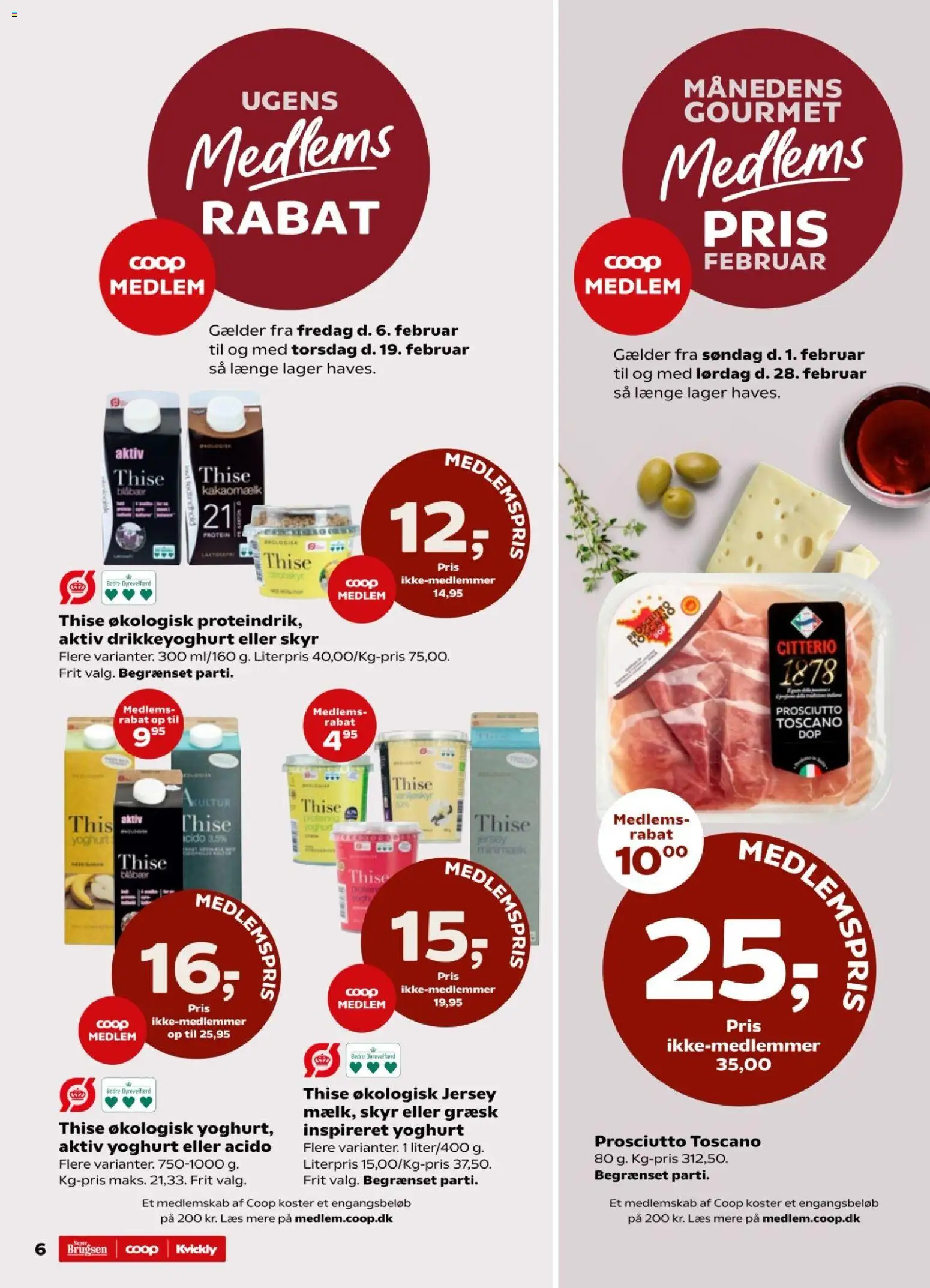 Super Brugsen tilbudsavis – gyldig fra 06.02.2026 | Side: 6 | Produkter: Yoghurt, Skyr, Kakaomælk, Drikkeyoghurt