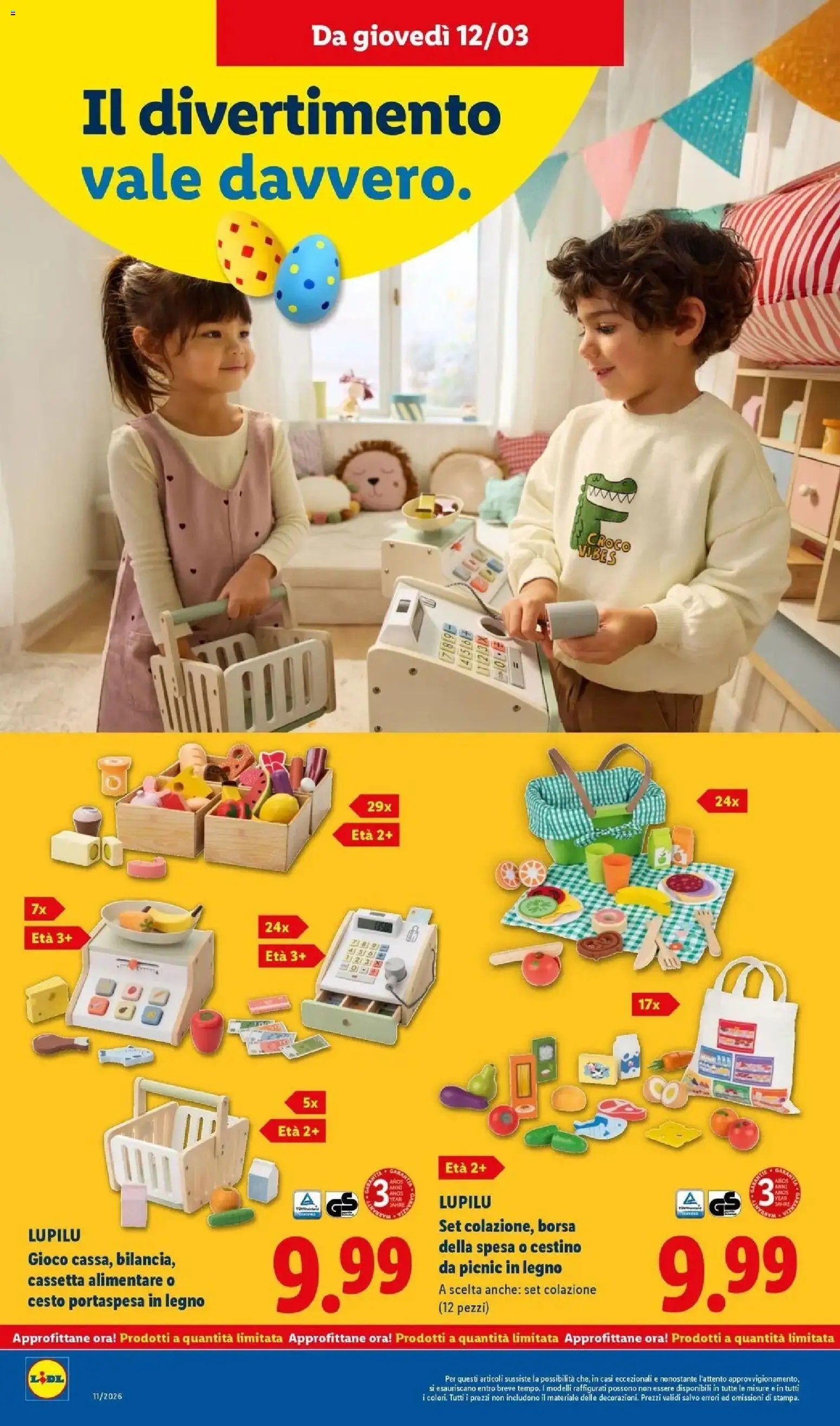 Volantino Lidl del 09.03.2026 | Pagina: 38 | Prodotti: Gioco, Borsa, Cestino