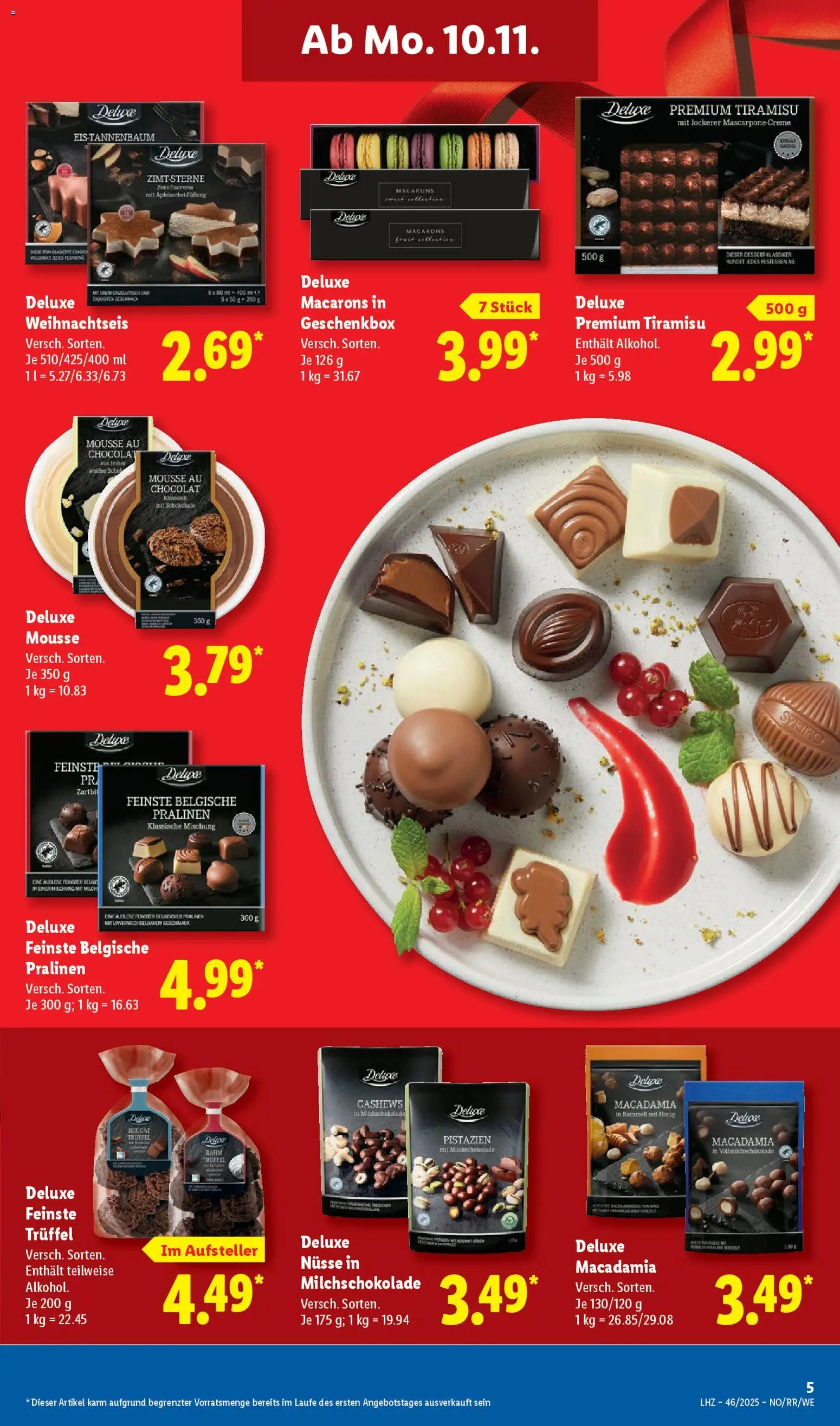 Lidl Prospekt Gedern – gültig ab 10.11.2025 | Seite: 5 | Produkte: Milch, Pistazien, Creme, Nüsse