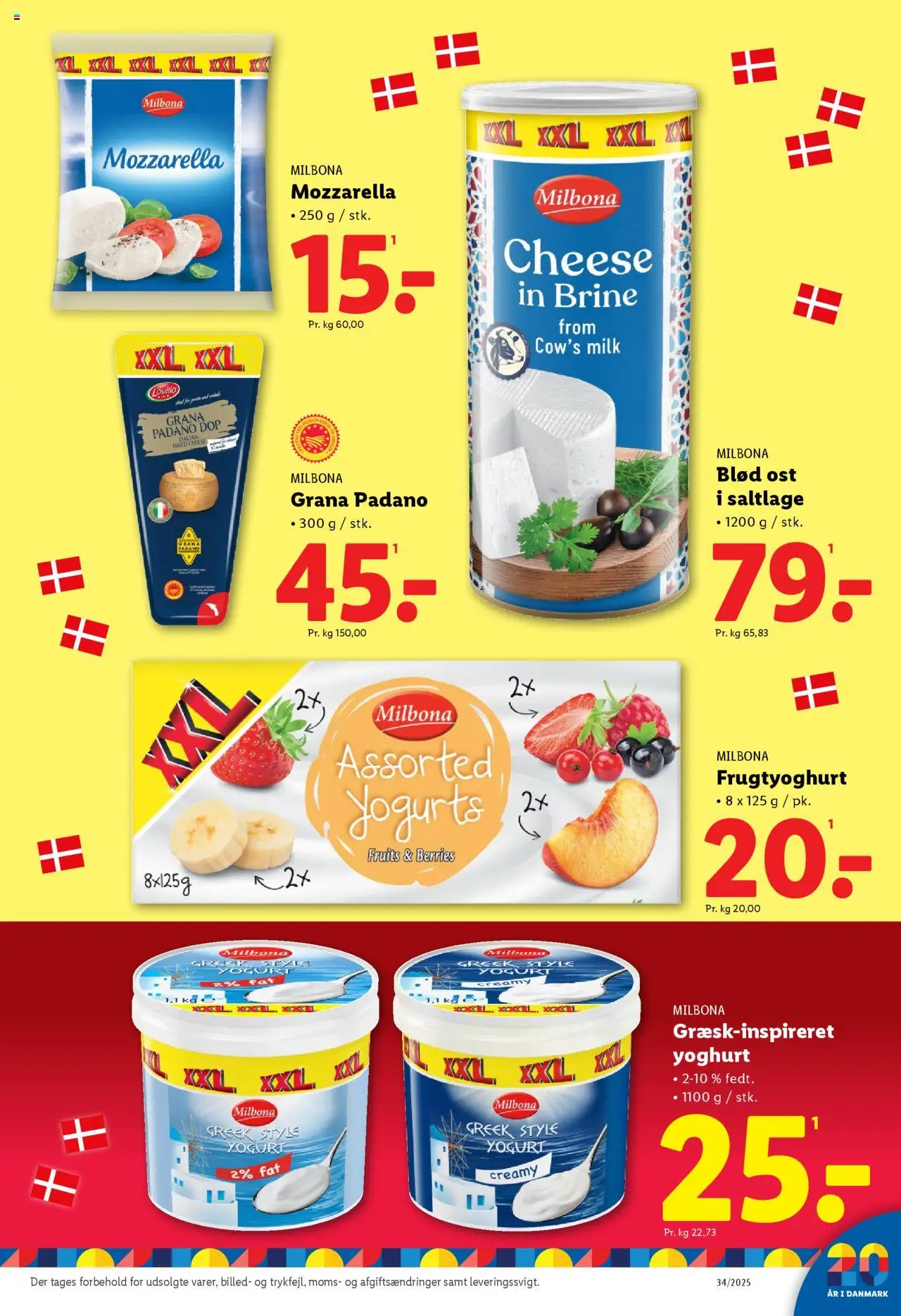 Lidl Tilbudsavis gyldig fra 17.08.2025 | Side: 11 | Produkter: Ost, Yoghurt, Mozzarella