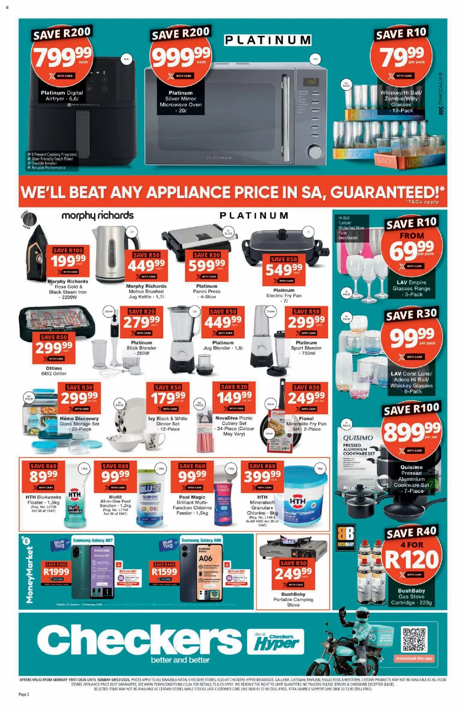 New Checkers catalogue – valid from 19.01.2026 | Page: 14 | Products: Oven, Microwave oven, Blender, Cookware