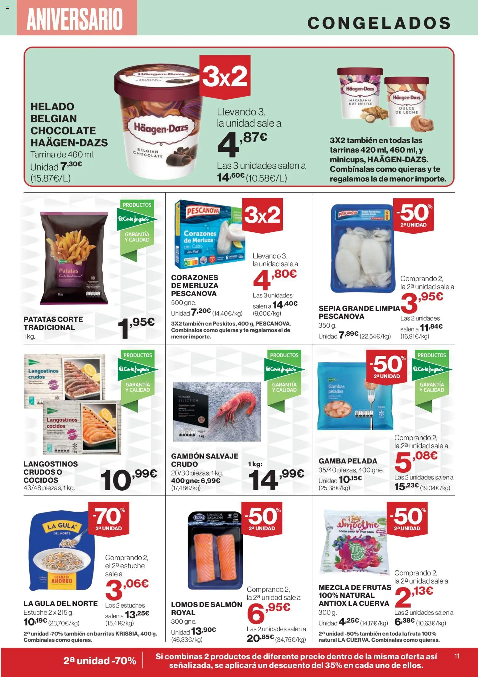 Supercor Canarias │ válido desde el 23.10.2025 | Página: 11 | Productos: Chocolate, Té, Helado, Gamba