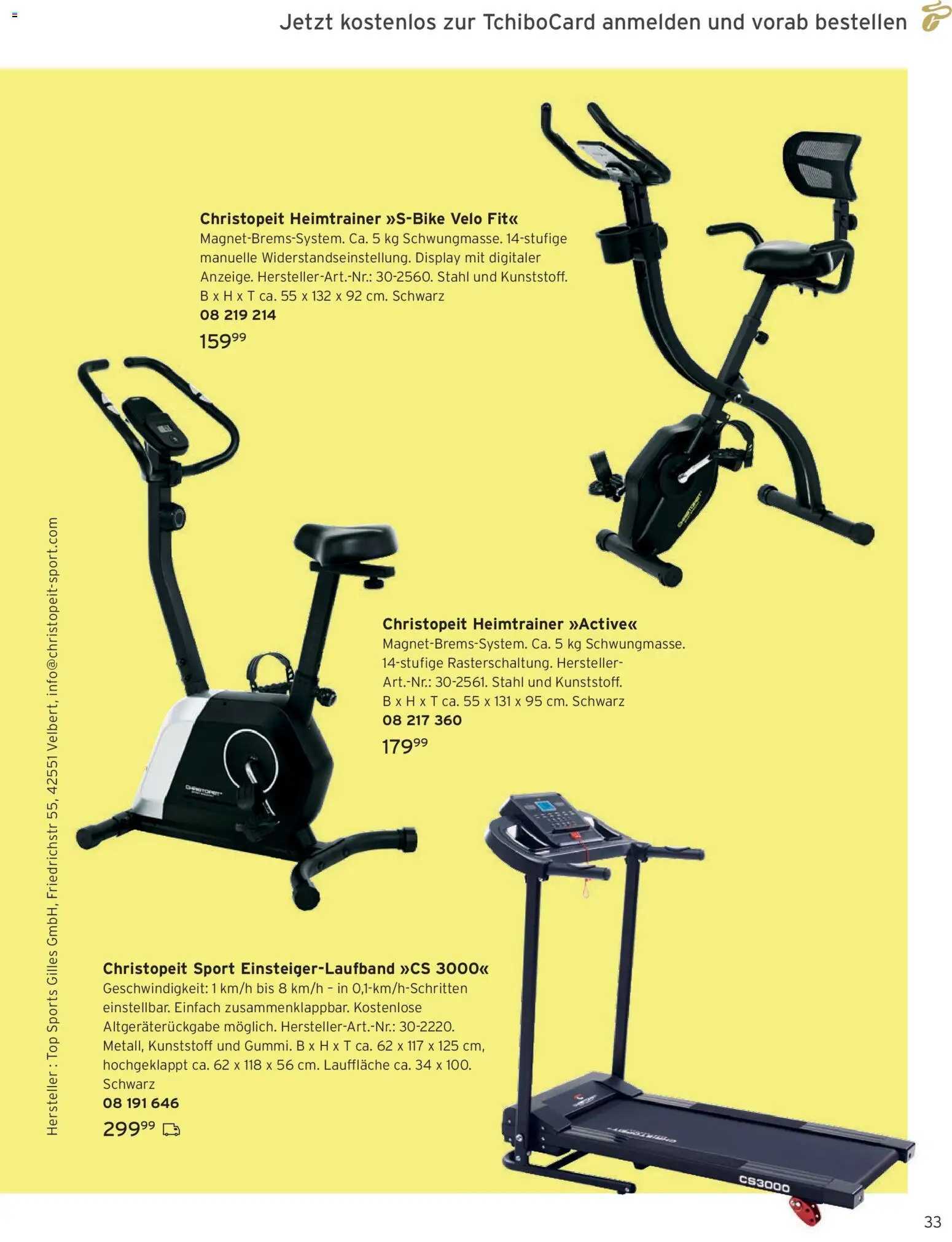 Prospekt Tchibo – gültig ab 01.01.2026 | Seite: 33 | Produkte: Top, Heimtrainer