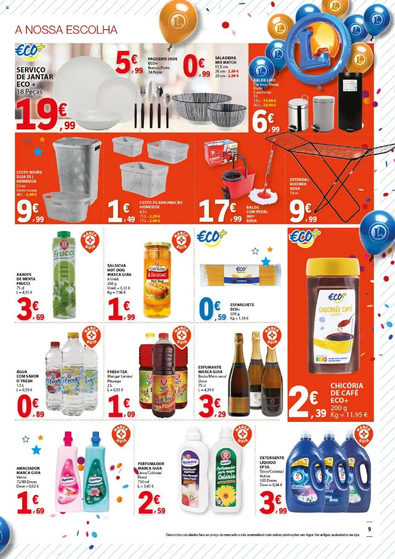 E.Leclerc - Aniversário Santa Maria da Feira │ válido de 24.07.2025 | Página: 9 | Produtos: Espumante, Balde, Café, Xarope