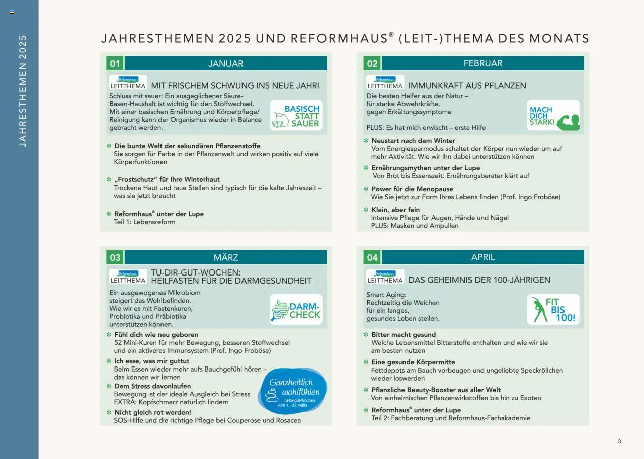 Reformhaus Bacher Themenplan 2025 - gültig ab dem 01.01.2025 | Seite: 3 | Produkte: Brot
