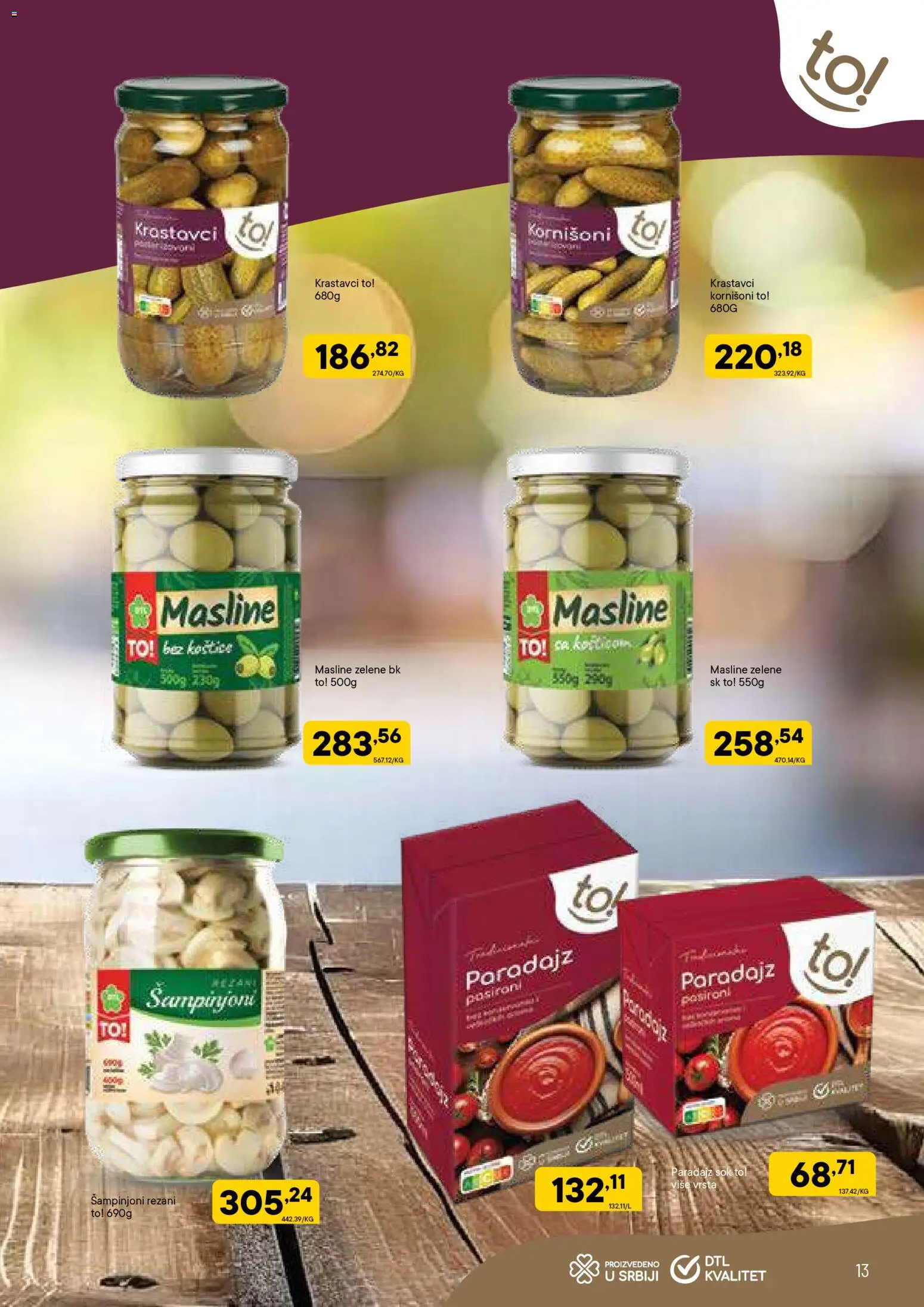 PerSu katalog - važi od 29.01.2026 | Strana: 13 | Proizvode: Krastavci, Kornišoni, Sok, Paradajz