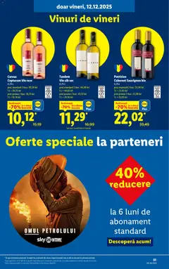 Ofertele Lidl valabile de la 08.12.2025 | Pagină: 51 | Produse: Şerit ödül, Vin