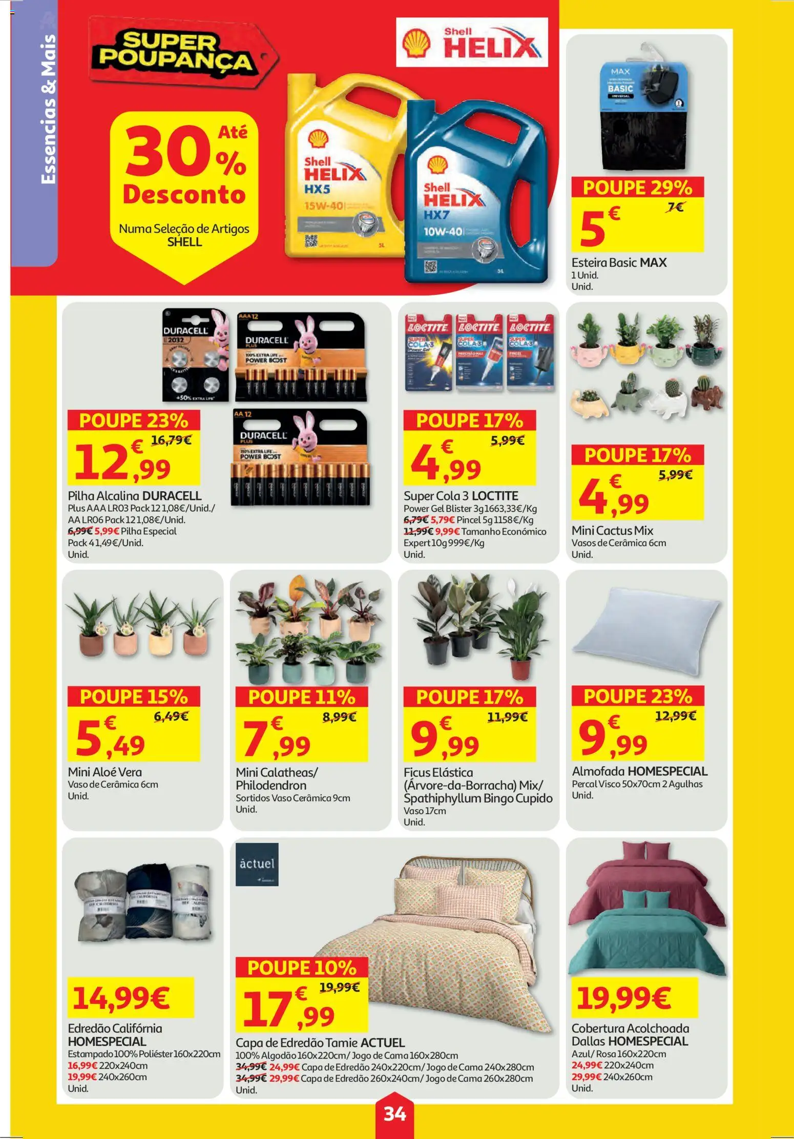 Auchan folheto │ válido de 26.03.2026 | Página: 34 | Produtos: Algodão, Pincel, Cama, Vaso