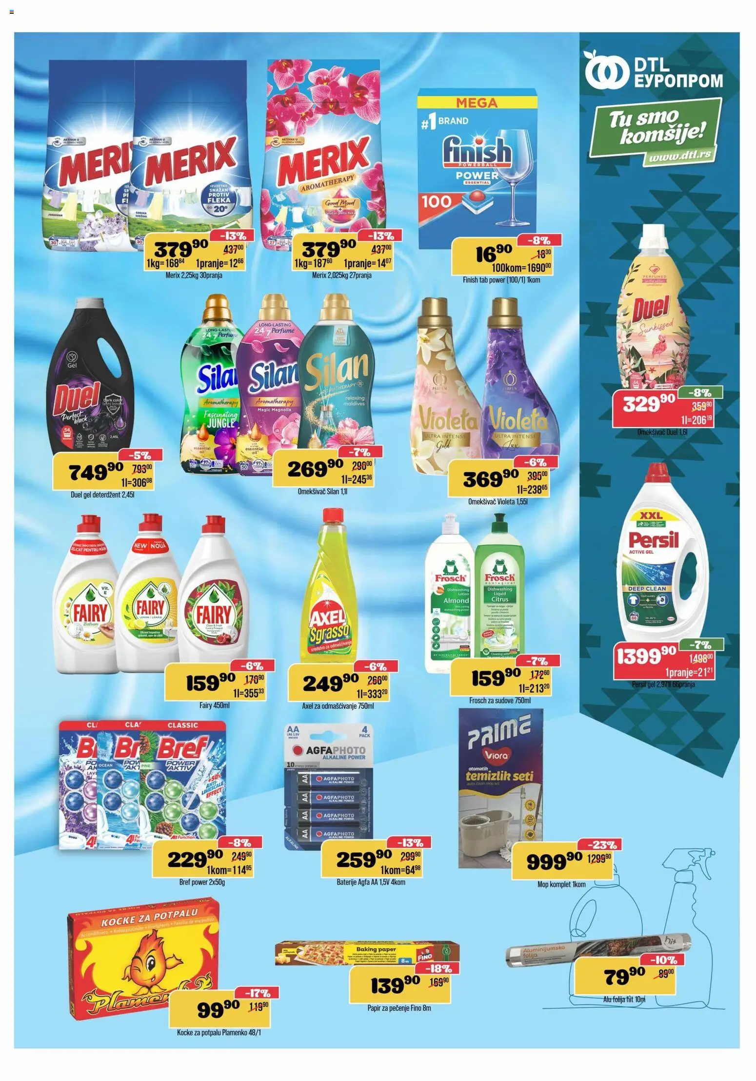 Europrom katalog - važi od 11.02.2026 | Strana: 11 | Proizvode: Deterdžent, Finish, Papir za pečenje, Persil