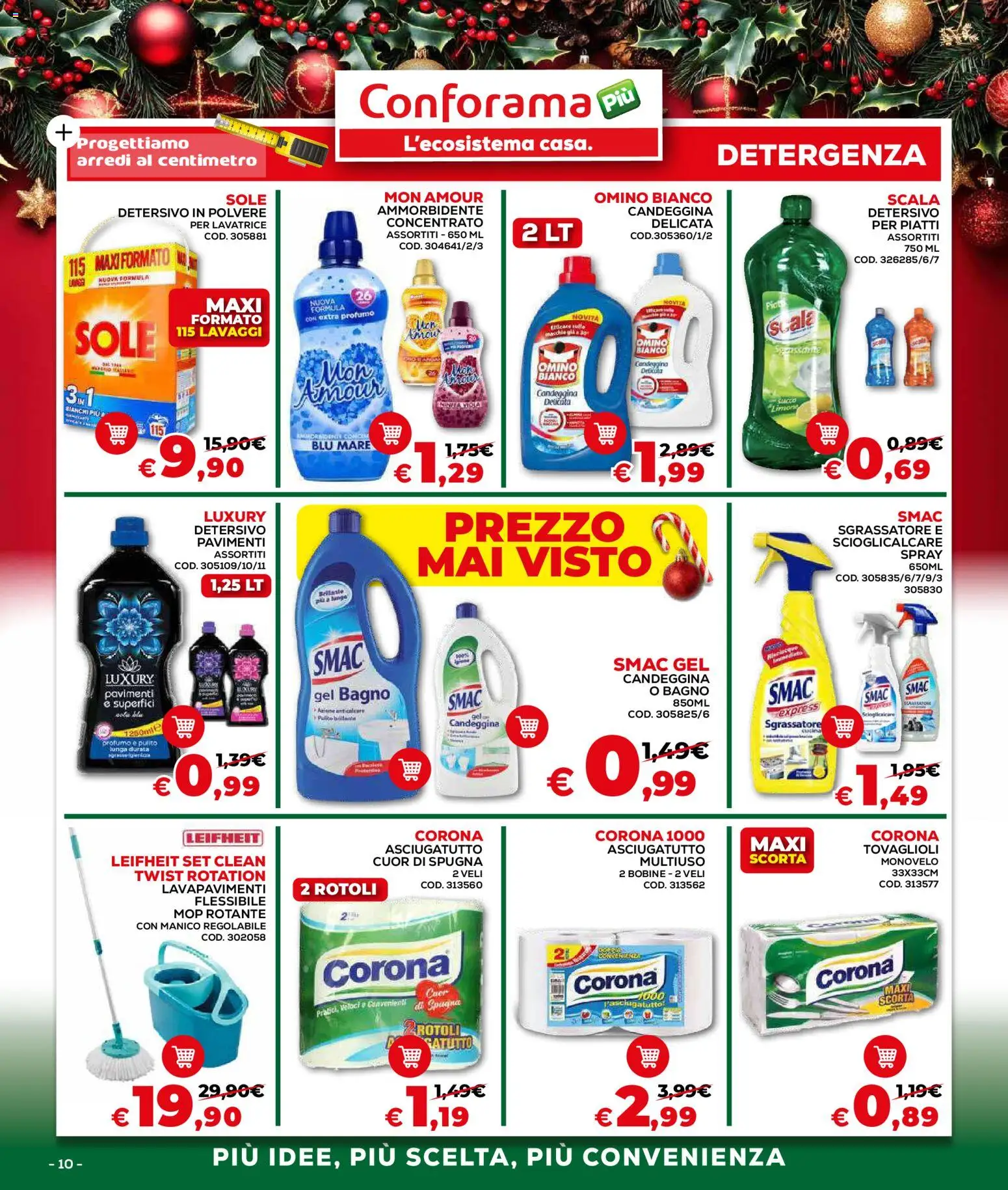 Volantino Conforama del 04.12.2025 | Pagina: 10 | Prodotti: Limone, Lavatrice, Scala, Bagno