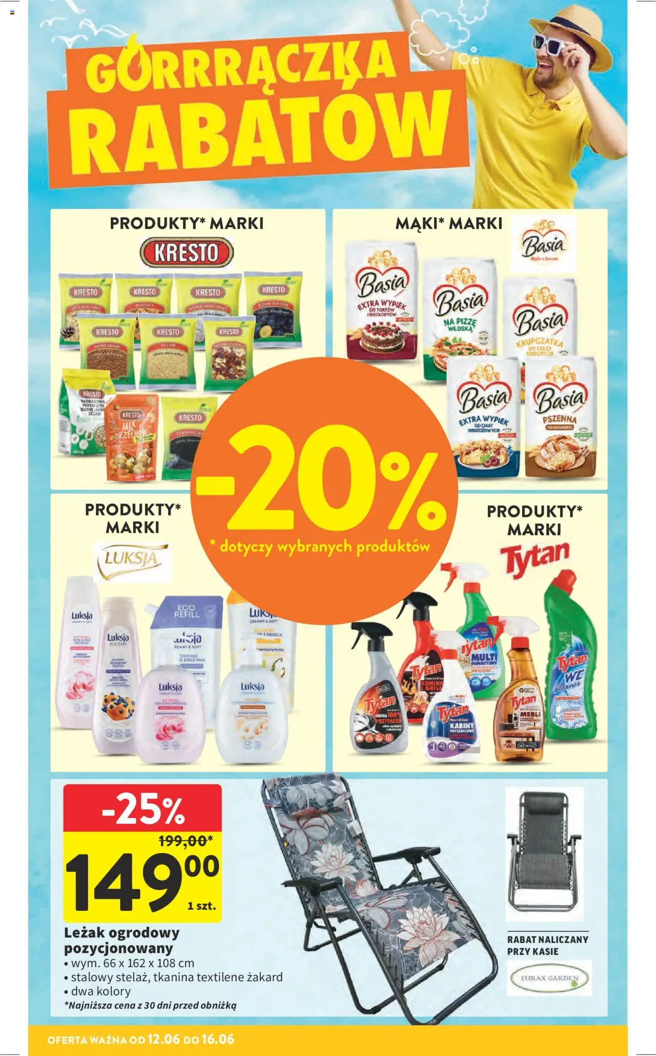 Intermarche Gazetka od 12.06.2025 | Strona: 8 | Produkty: Leżak, Słonecznik, Leżak ogrodowy