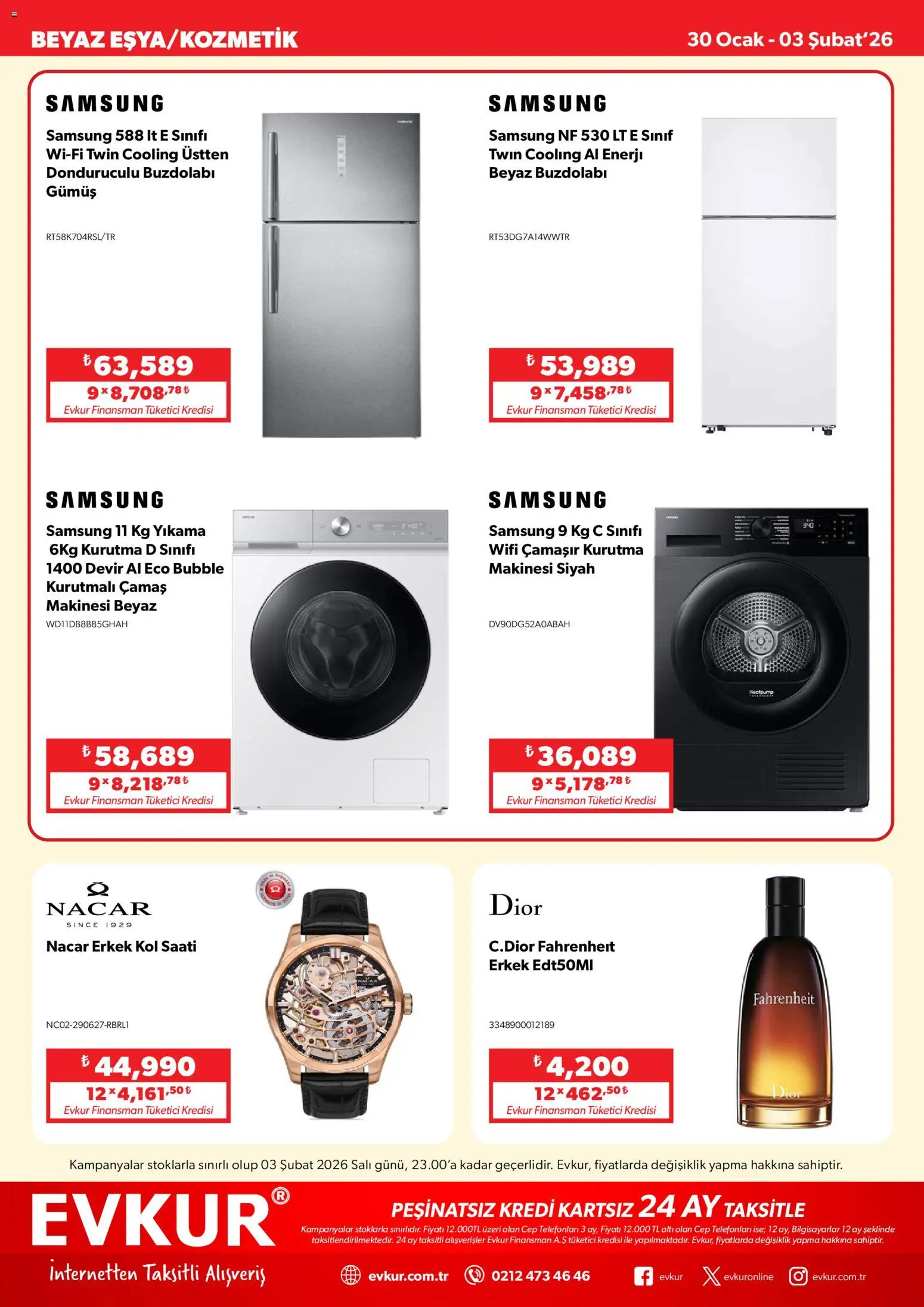 Evkur Muhteşem Fırsatlar - 30.01.2026 tarihinden itibaren geçerlidir | Sayfa: 6 | Ürünler: Buzdolabı, Ocak