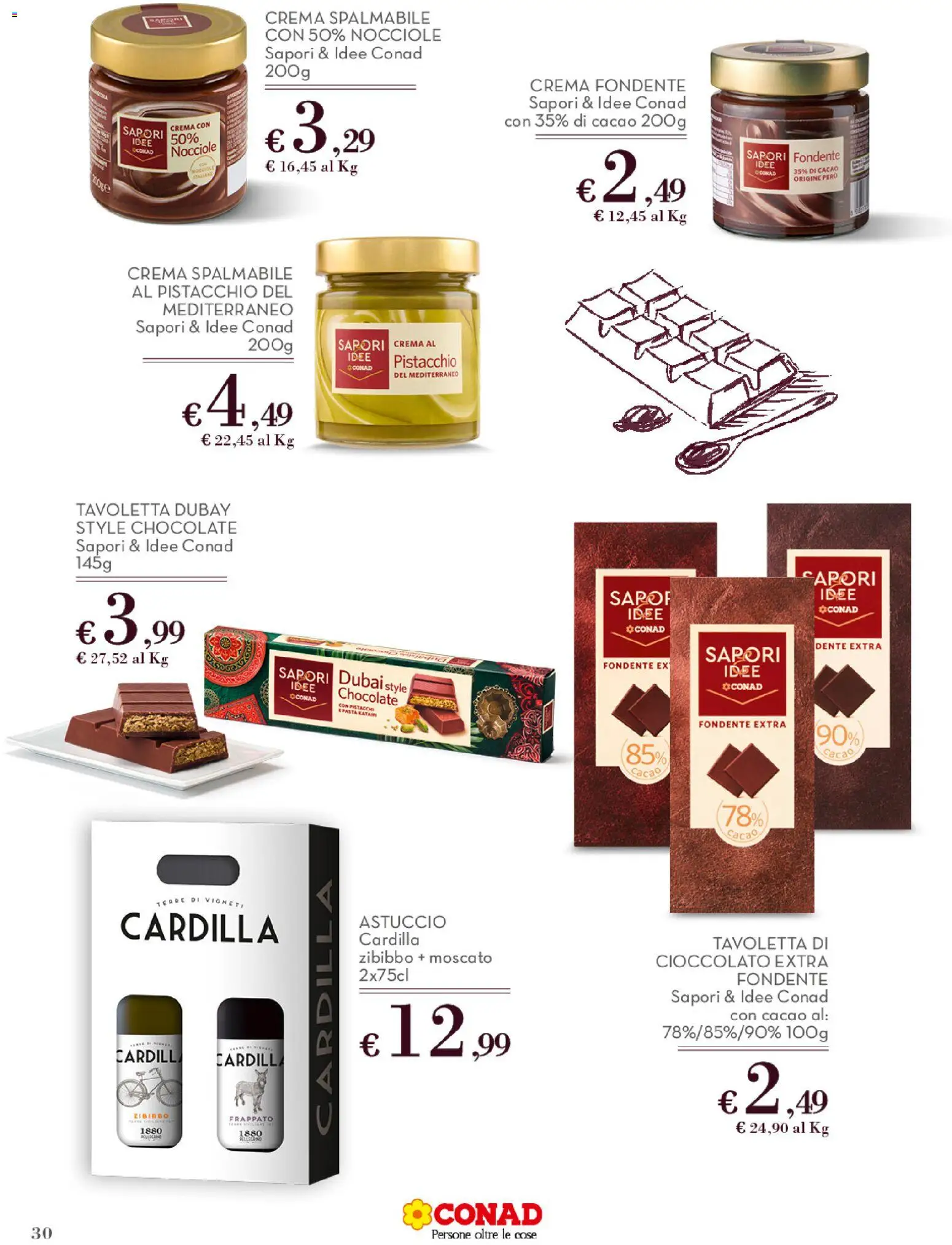 Volantino Conad del 01.12.2025 | Pagina: 30 | Prodotti: Cioccolato, Nocciole, The, Cacao