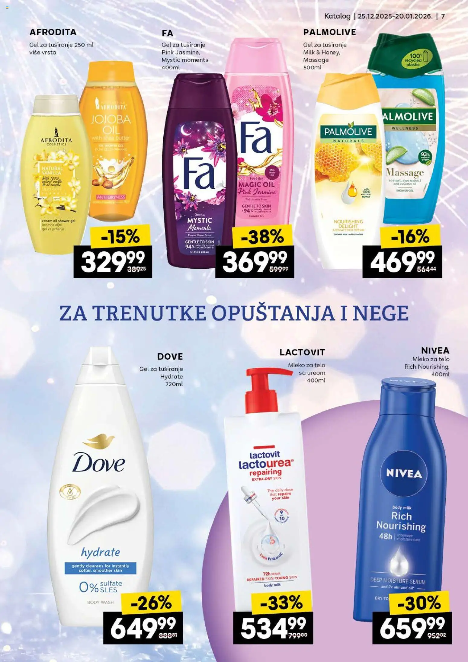 Roda katalog - važi od 25.12.2025 | Strana: 7 | Proizvode: Palmolive, Nivea, Mleko za telo, Dove