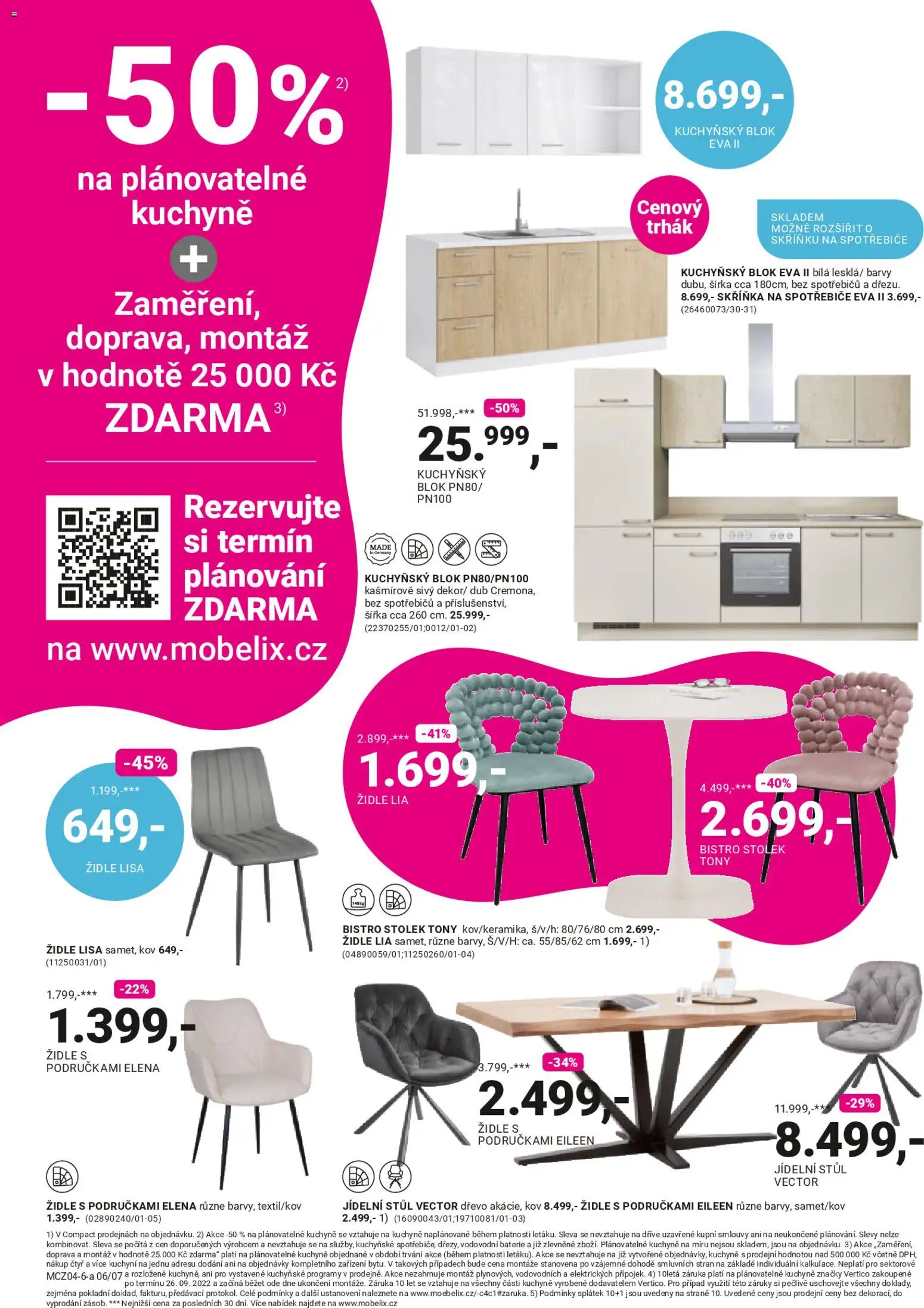 Möbelix leták od 06.04.2026 | Strana: 6 | Produkty: Blok, Stolek, Židle, Barvy