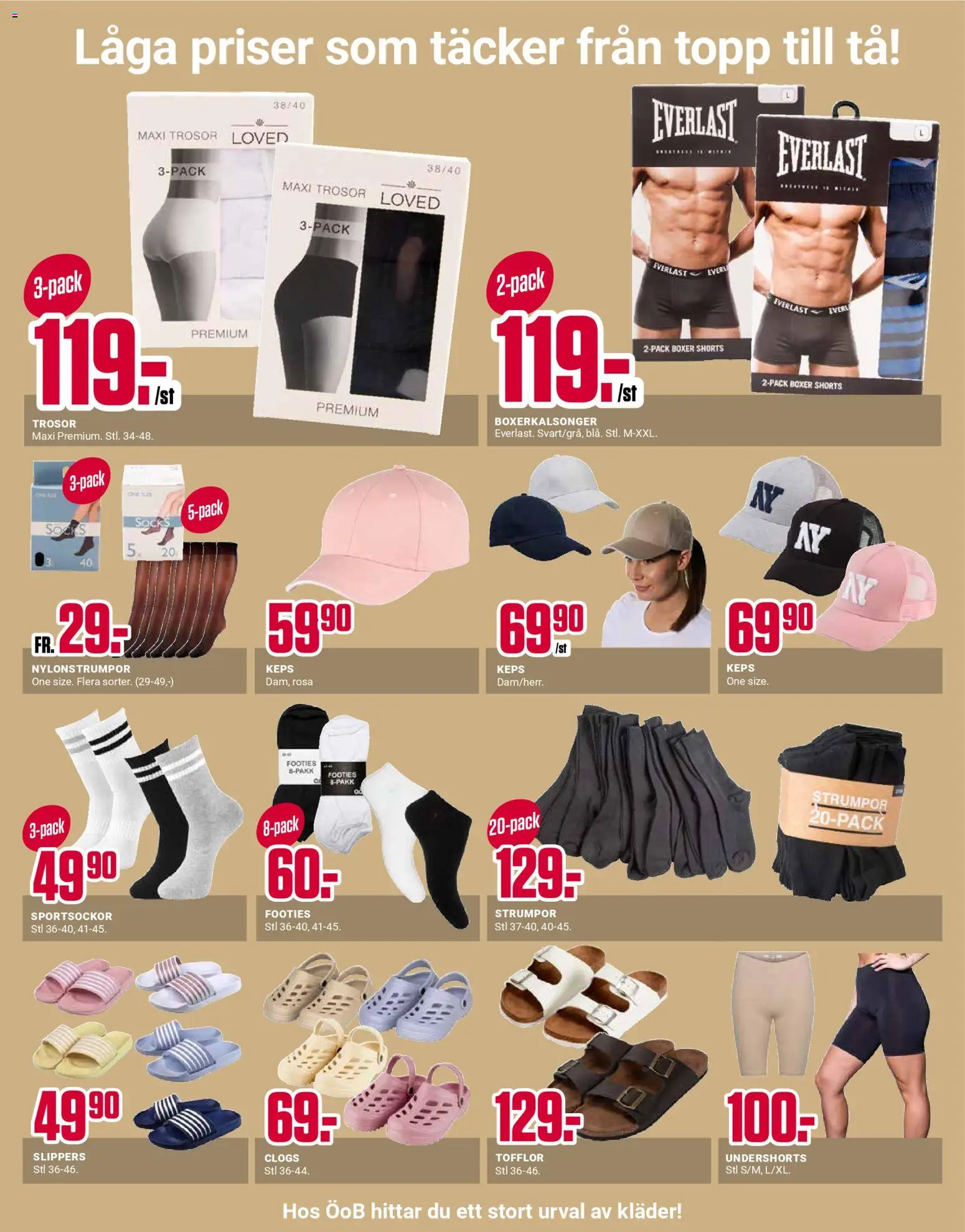 ÖoB reklamblad aktuell från 16.03.2026 | Sida: 10 | Produkter: Kläder, Shorts, Trosor, Strumpor