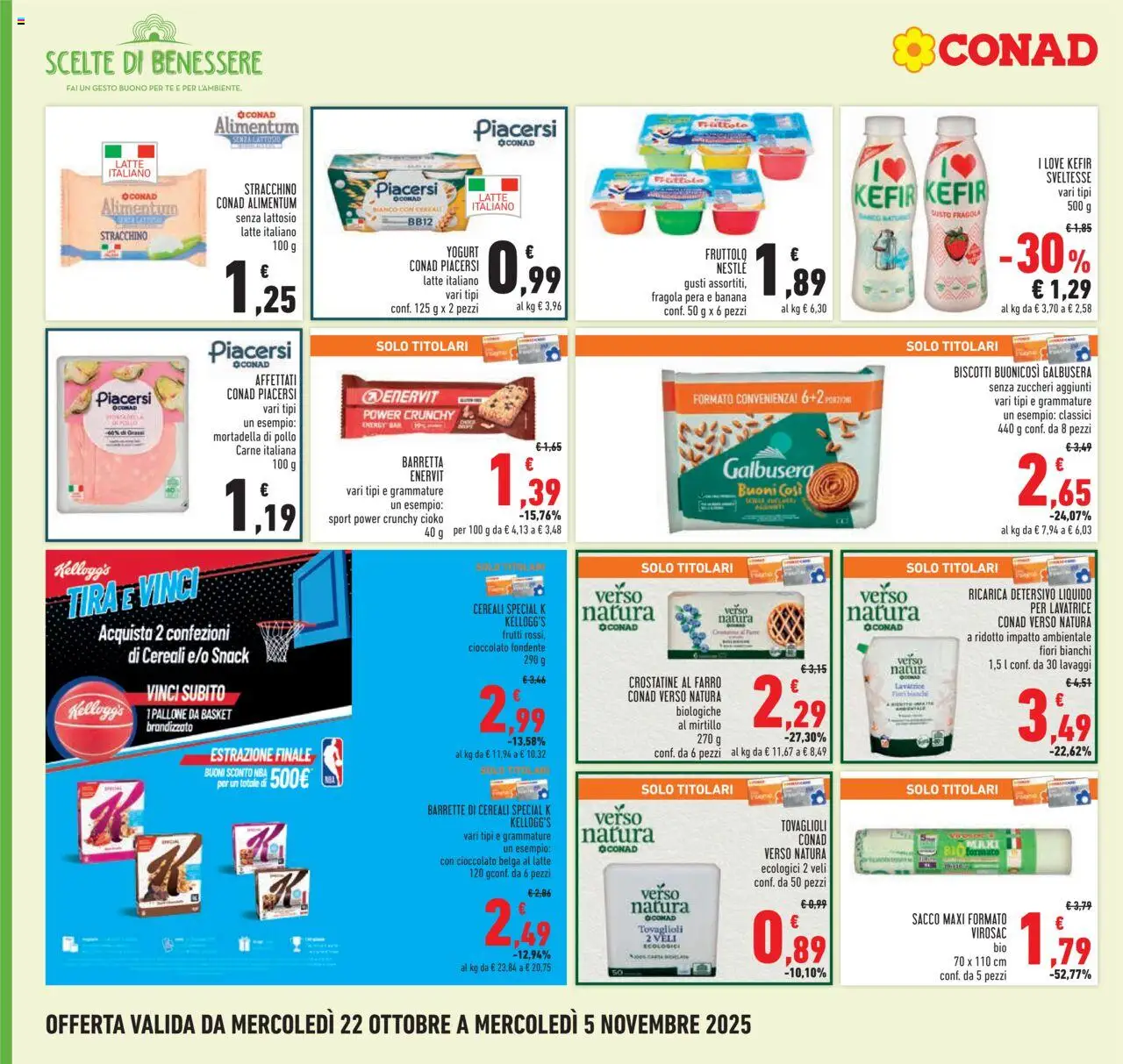 Volantino Conad del 22.10.2025 | Pagina: 14 | Prodotti: Pollo, Pallone, Mortadella, Stracchino