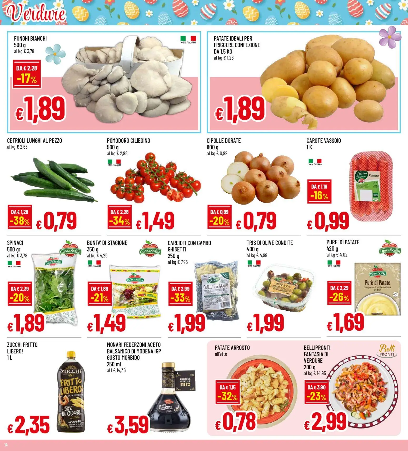 Volantino Galassia del 23.03.2026 | Pagina: 14 | Prodotti: Arrosto, Cetrioli, Verdure, Pomodoro