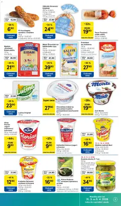 Náhled letáku Madeta Jihočeský Eidam plátky, Eidam plátky, 100 g, dva druhy od 31.03.2026 | Strana: 9