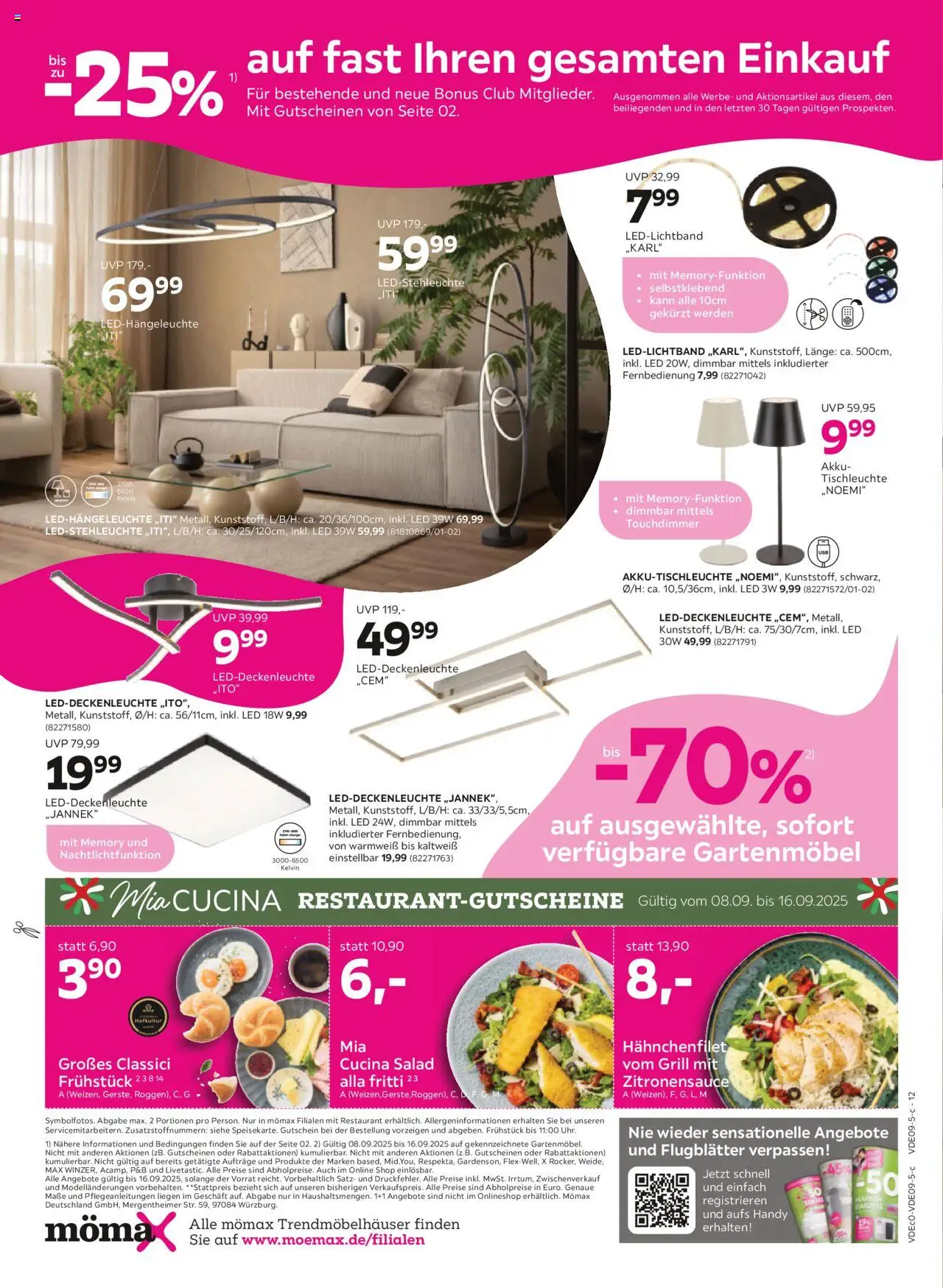 Mömax Prospekt 	 – gültig ab 08.09.2025 | Seite: 12 | Produkte: Grill, Gartenmöbel