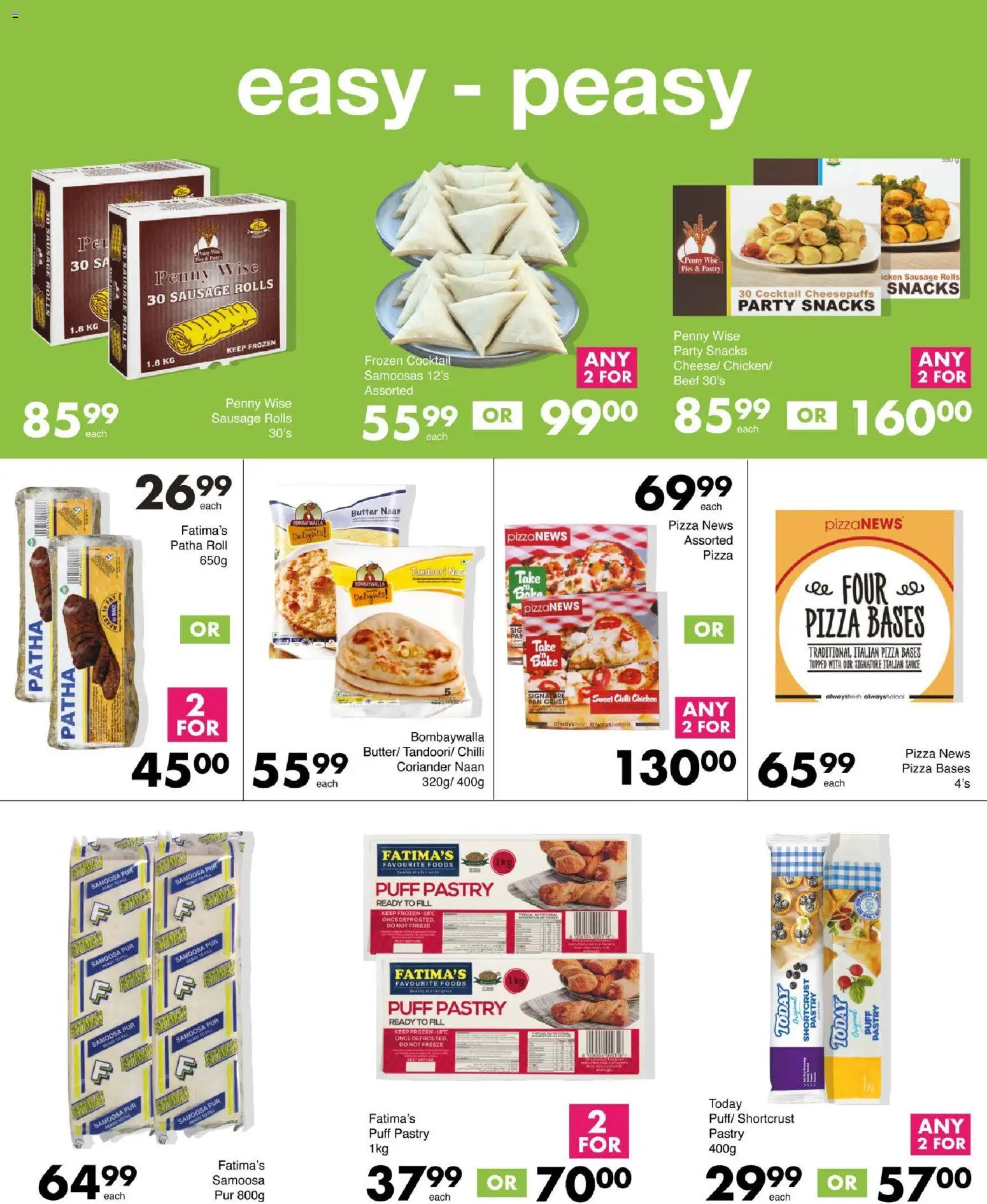 New Save catalogue – valid from 12.02.2026 | Page: 13 | Products: Samoosas, Pizza, Sauce, Chilli